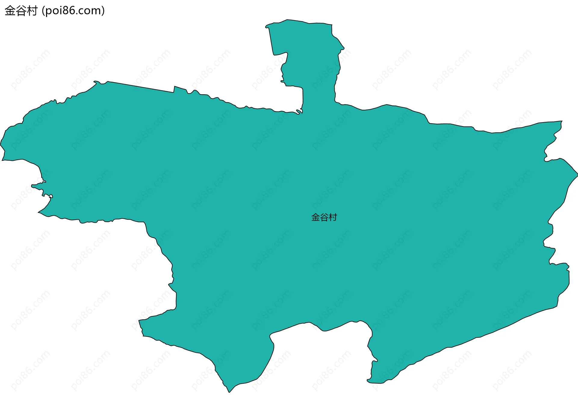 金谷村边界地图