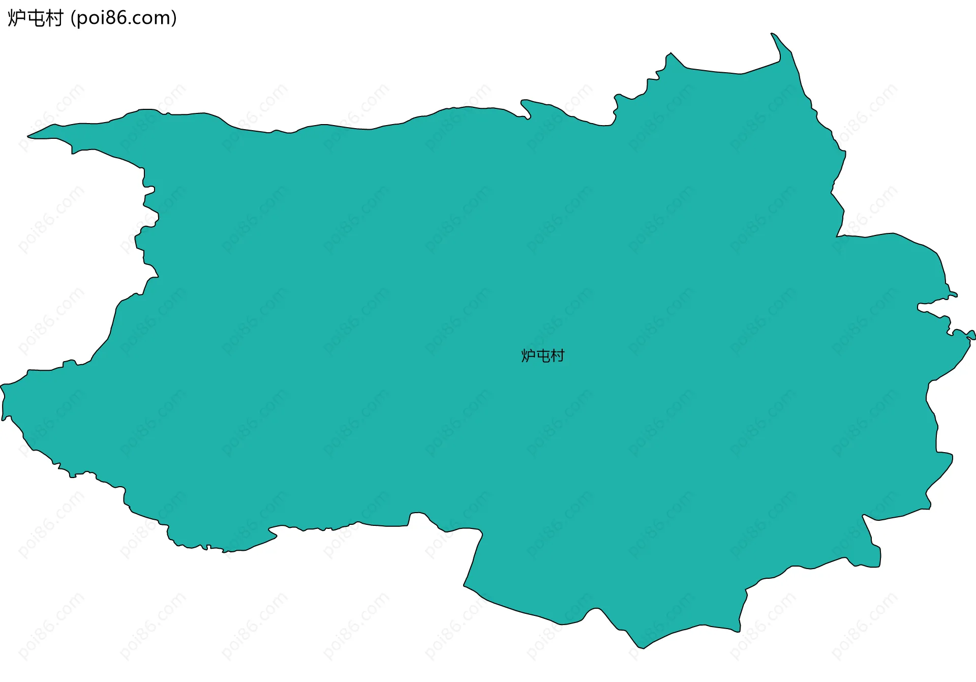 炉屯村边界地图