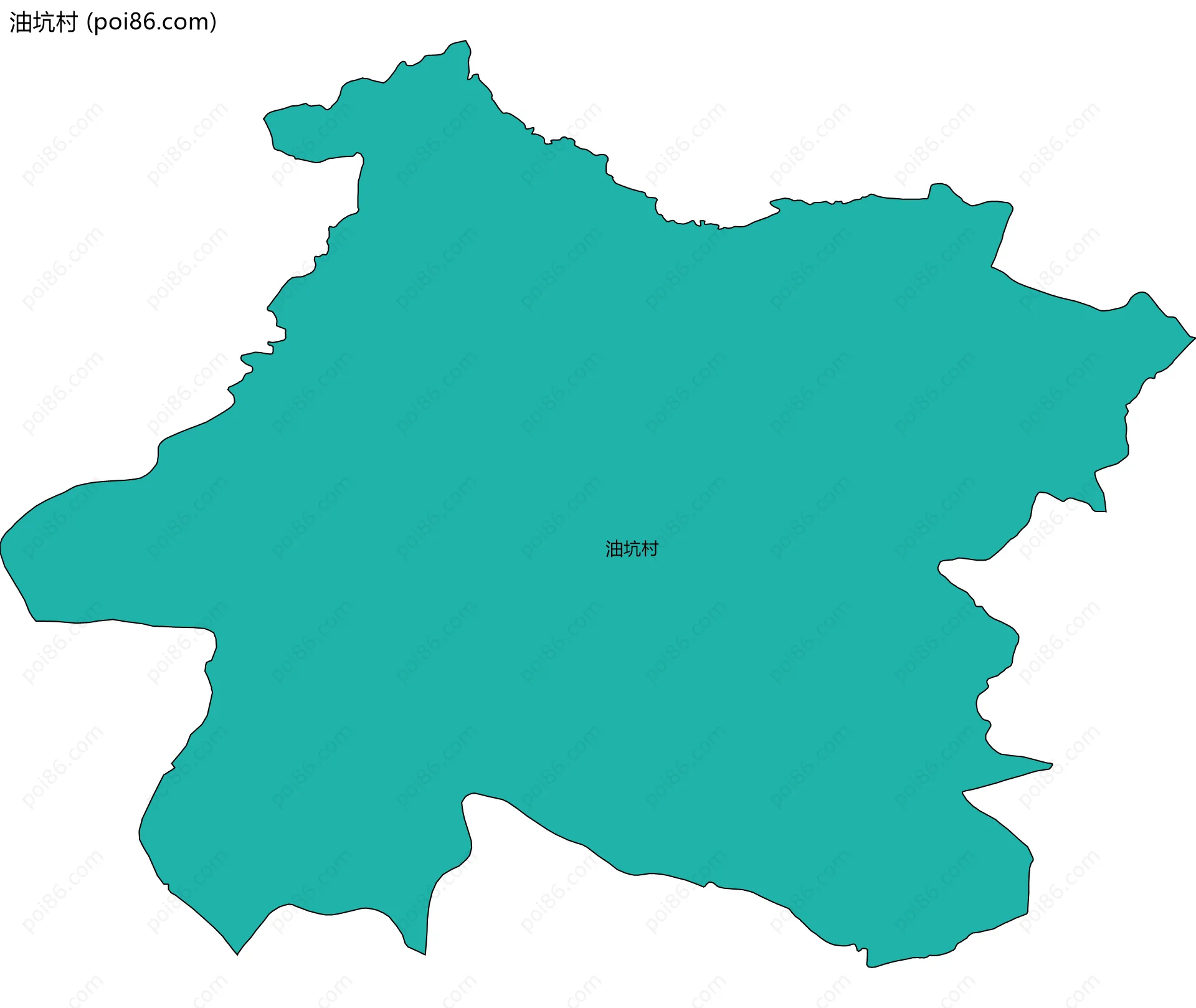 油坑村边界地图