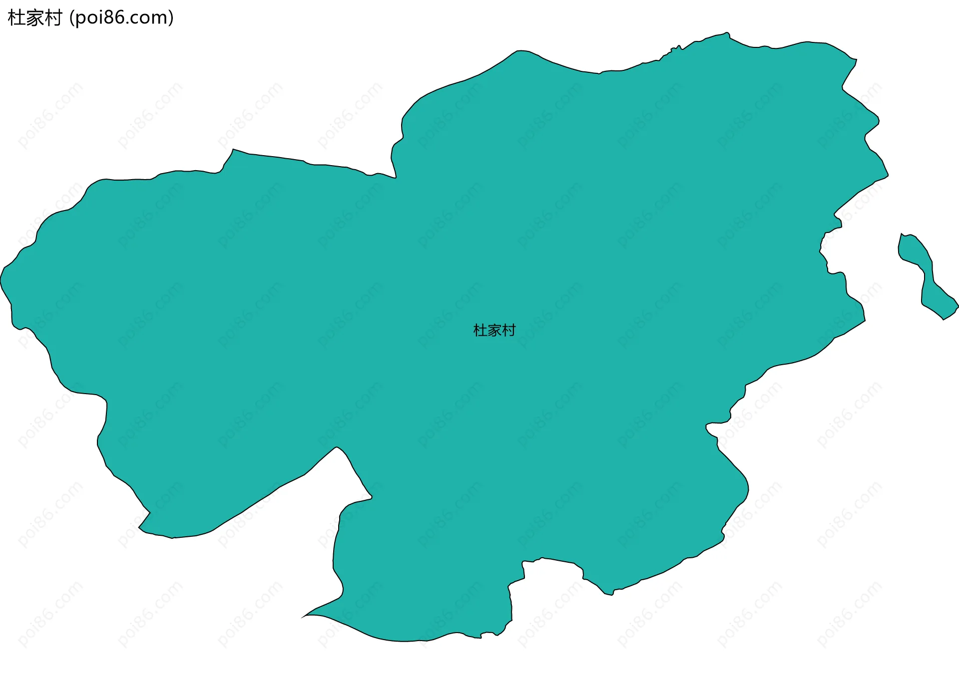 杜家村边界地图