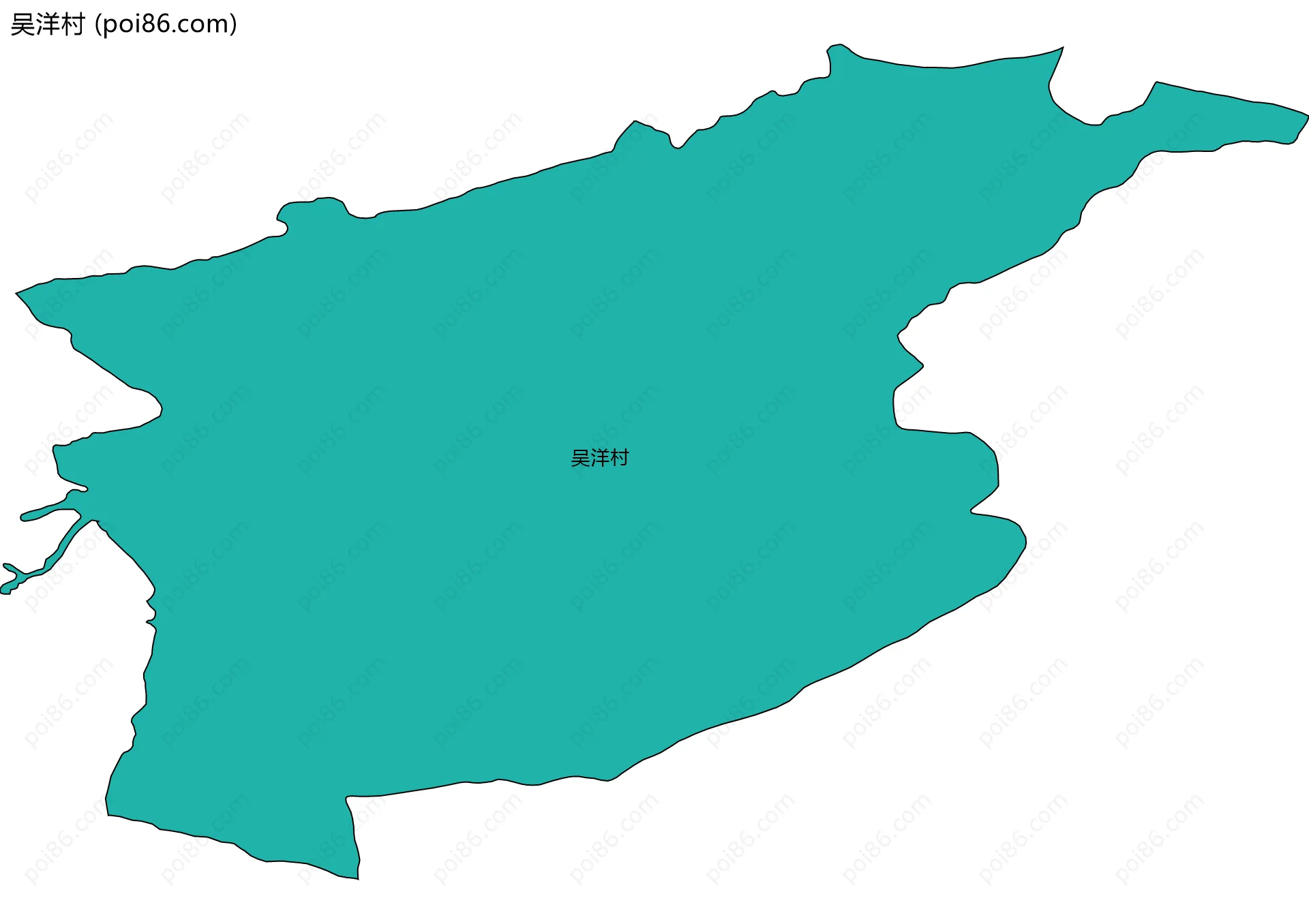 吴洋村边界地图