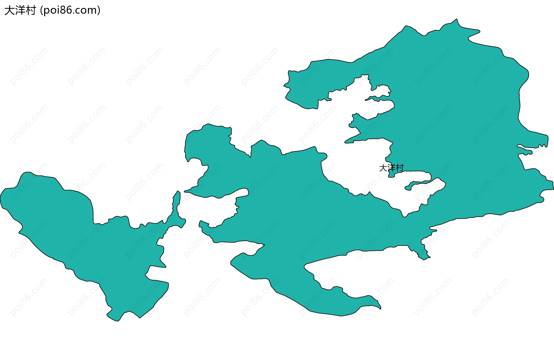 大洋村边界地图