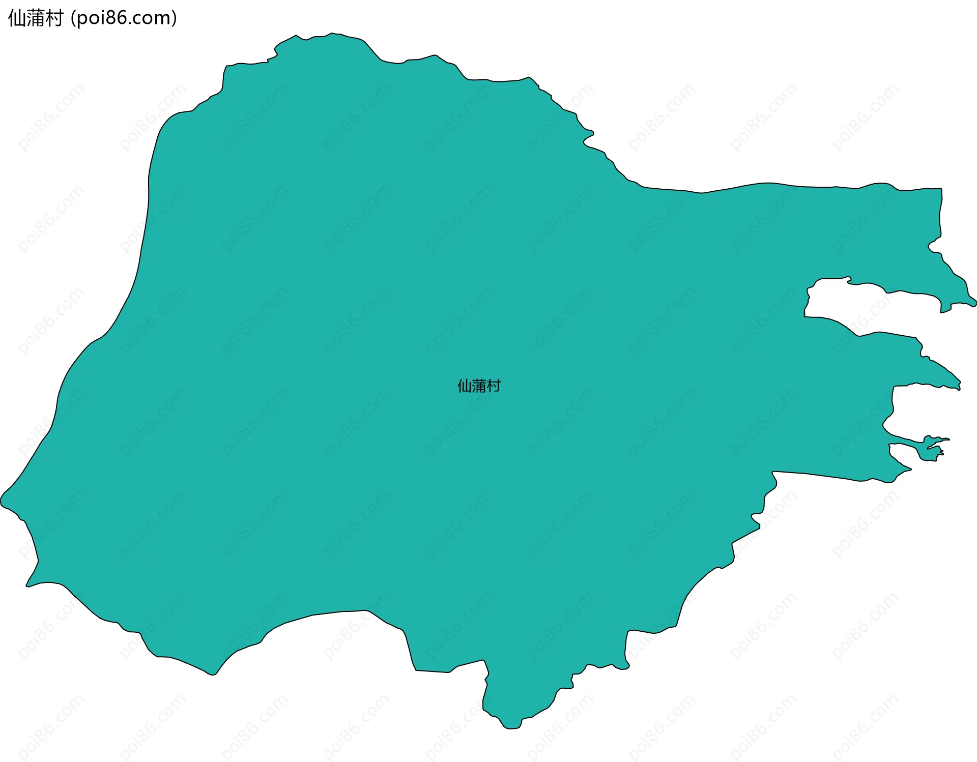 仙蒲村边界地图