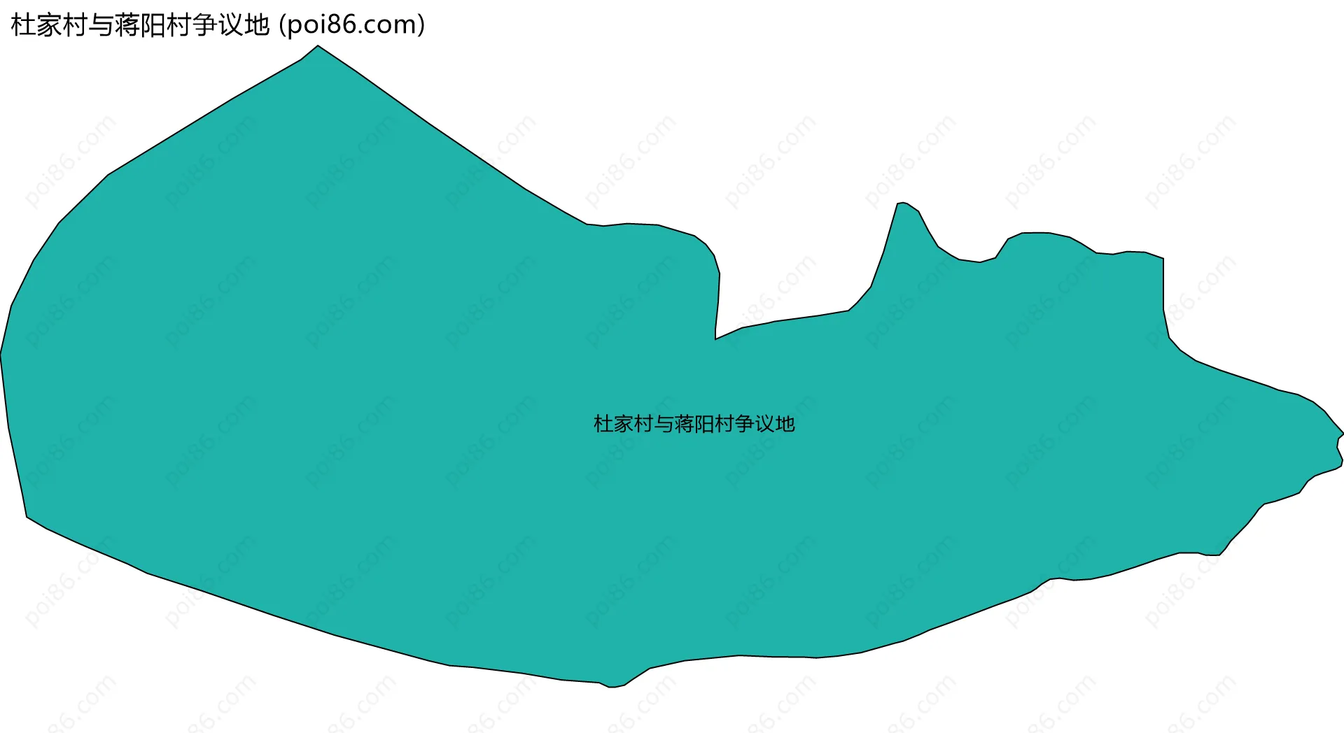 杜家村与蒋阳村争议地边界地图