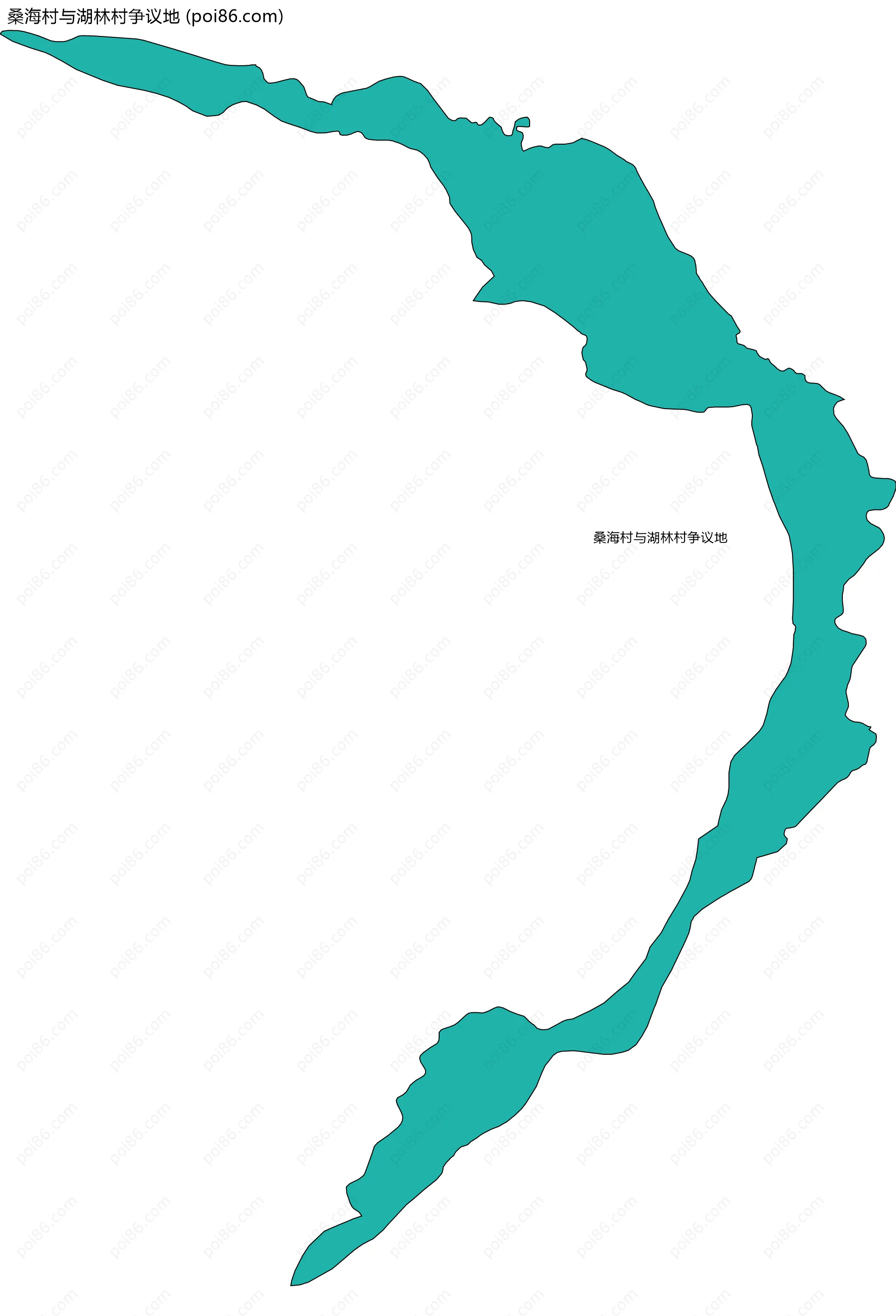 桑海村与湖林村争议地边界地图