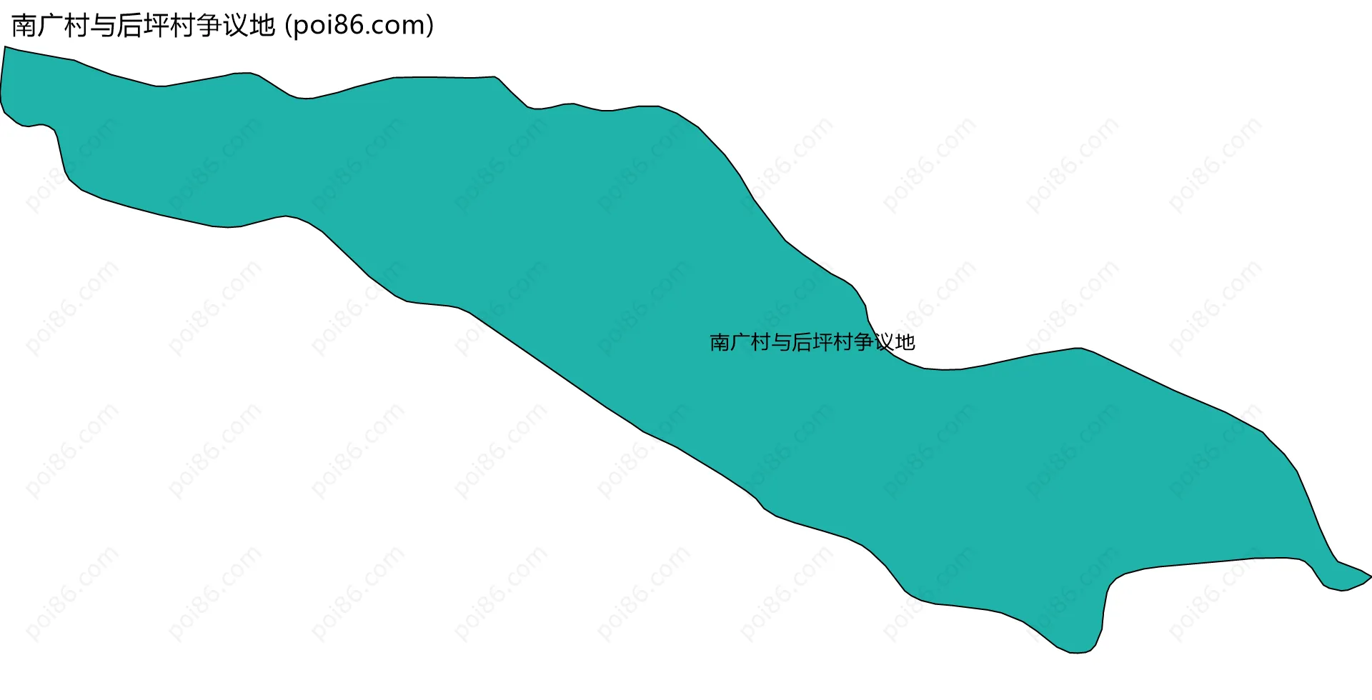 南广村与后坪村争议地边界地图