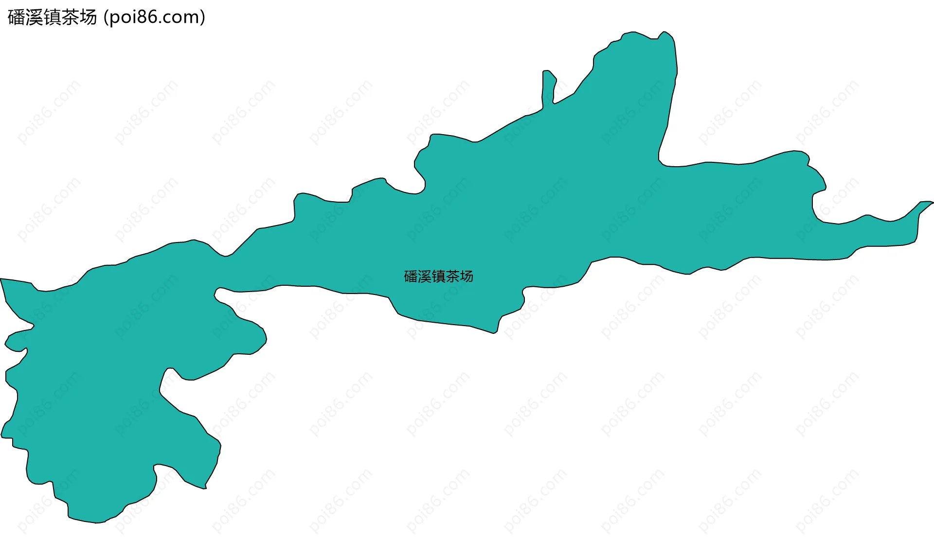 磻溪镇茶场边界地图