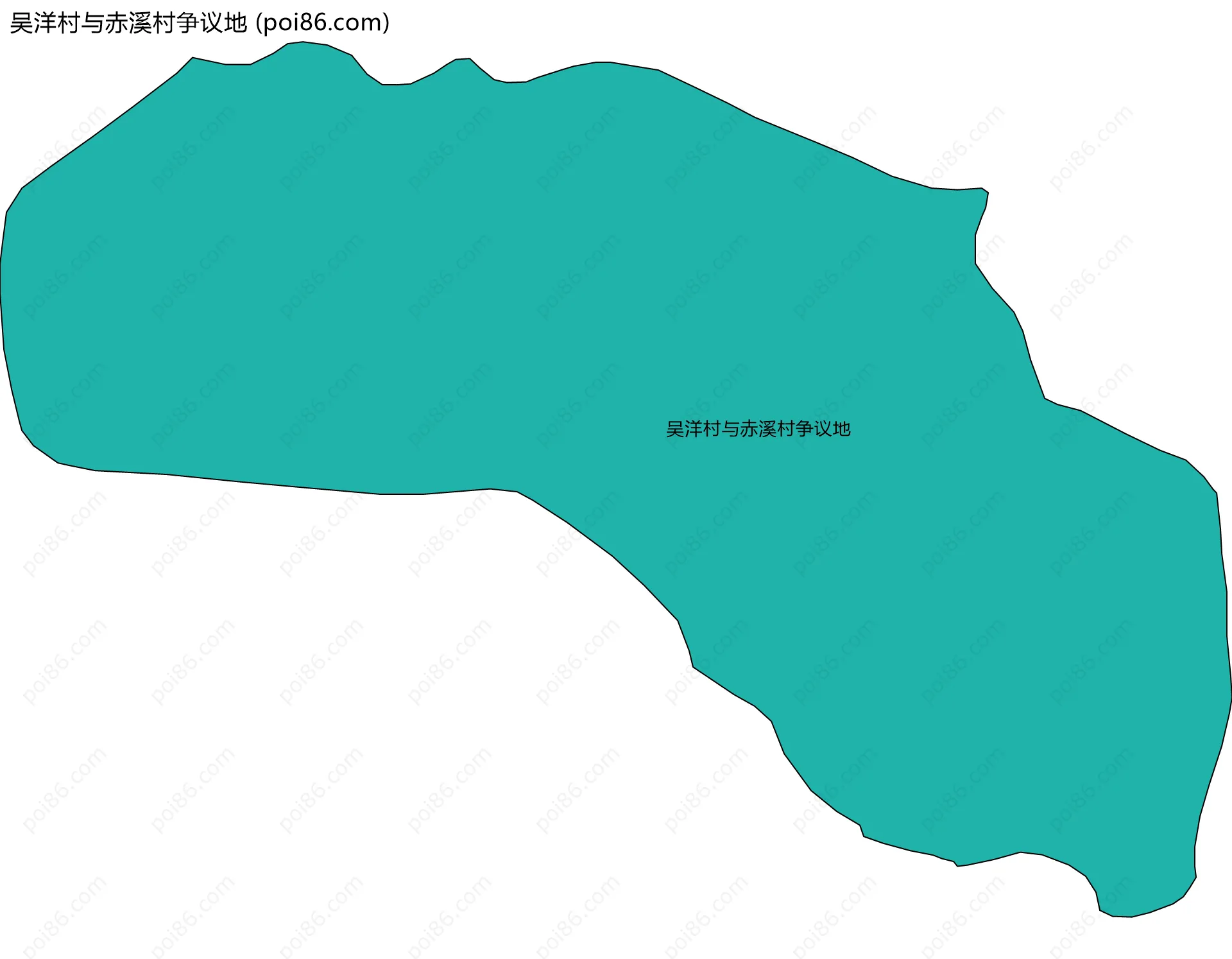 吴洋村与赤溪村争议地边界地图
