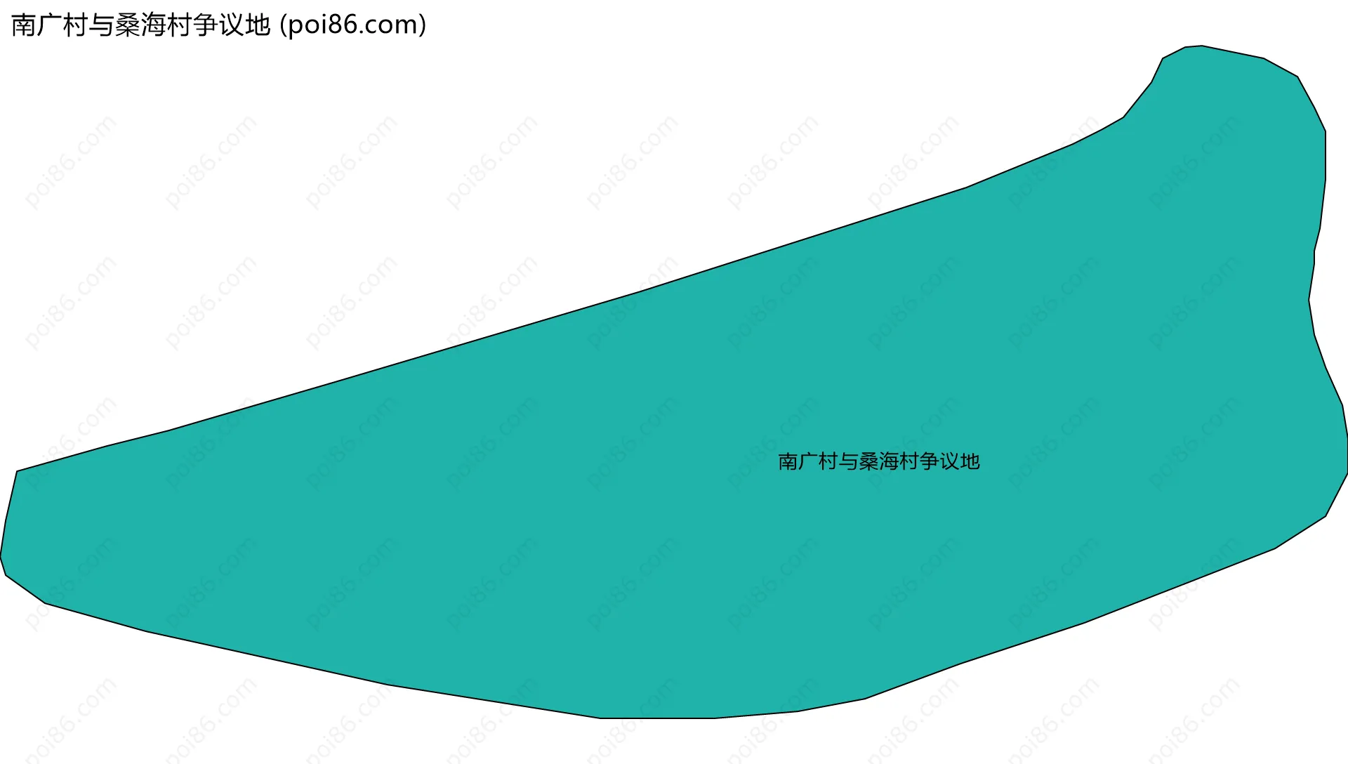 南广村与桑海村争议地边界地图