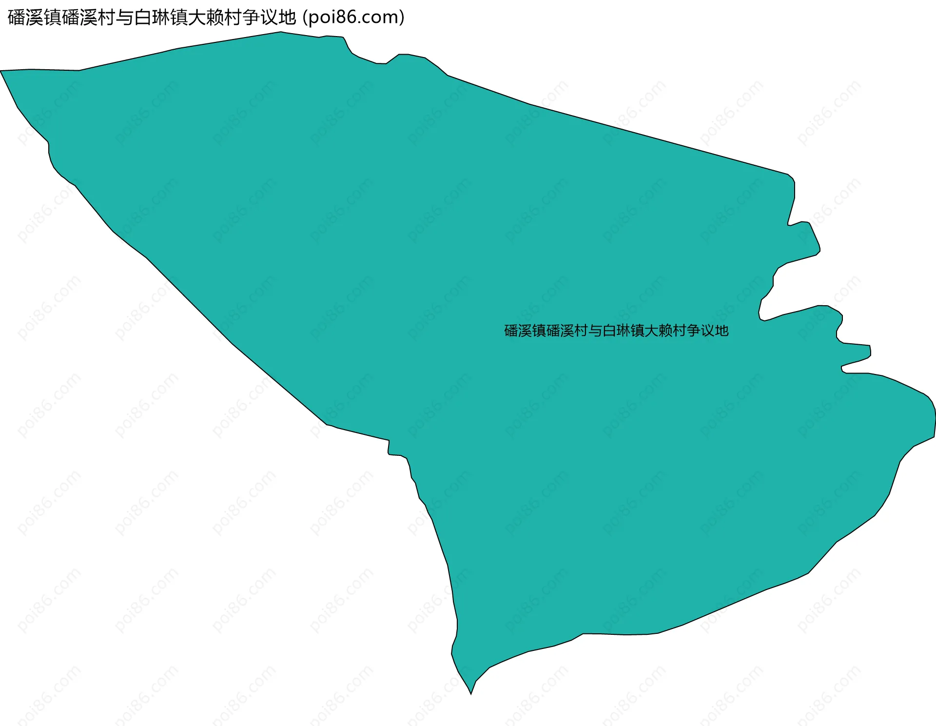 磻溪镇磻溪村与白琳镇大赖村争议地边界地图