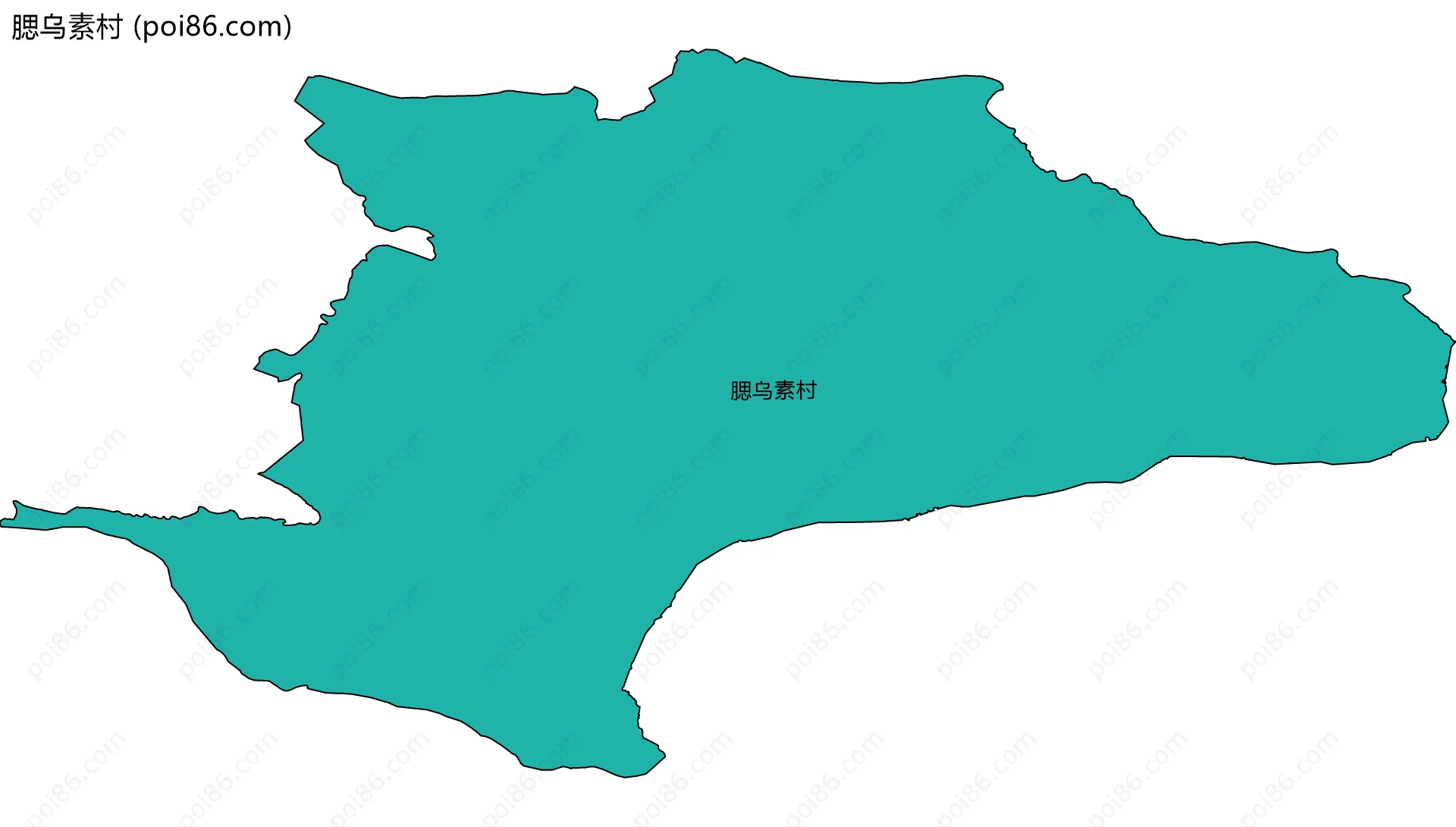 腮乌素村边界地图