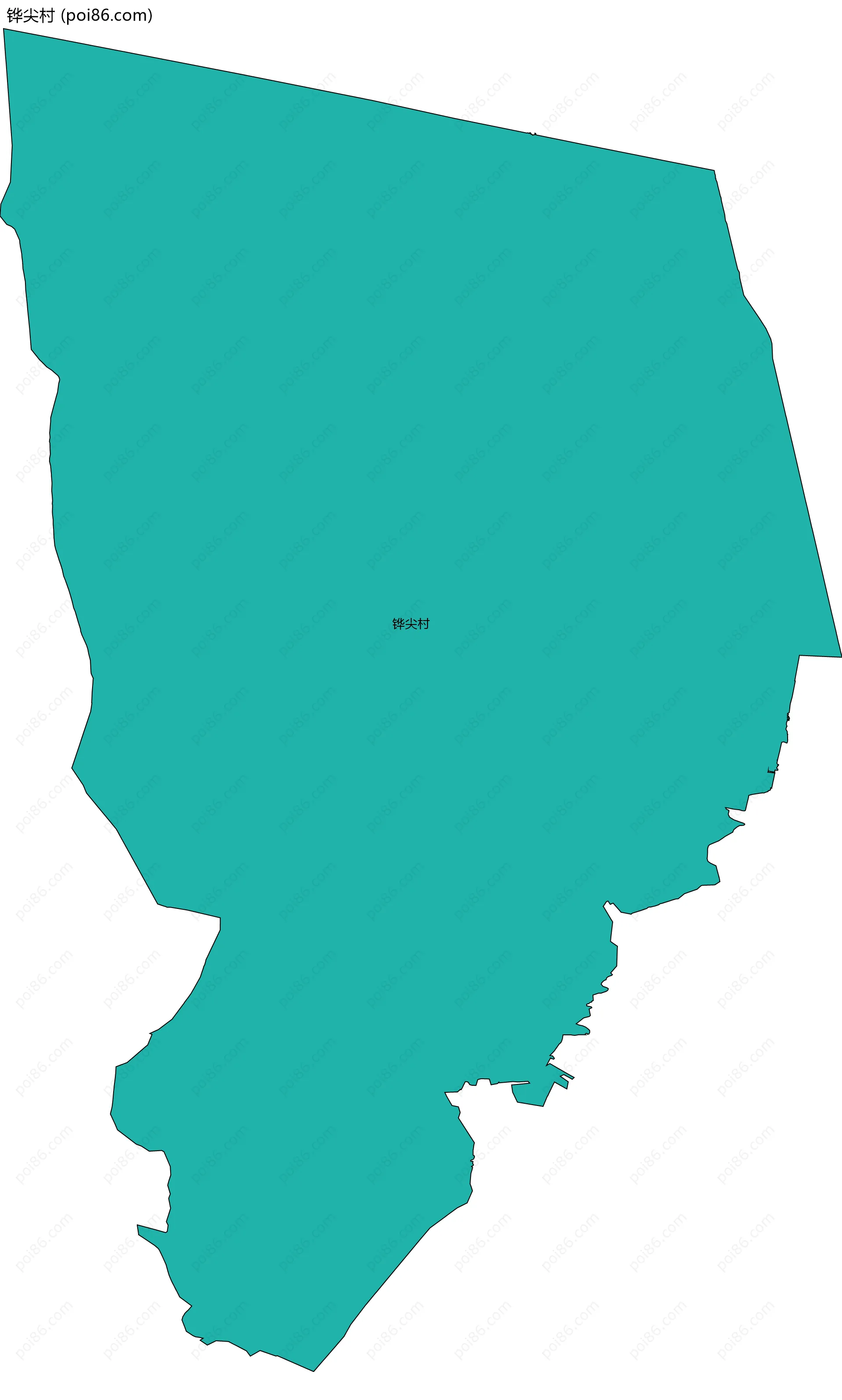 铧尖村边界地图