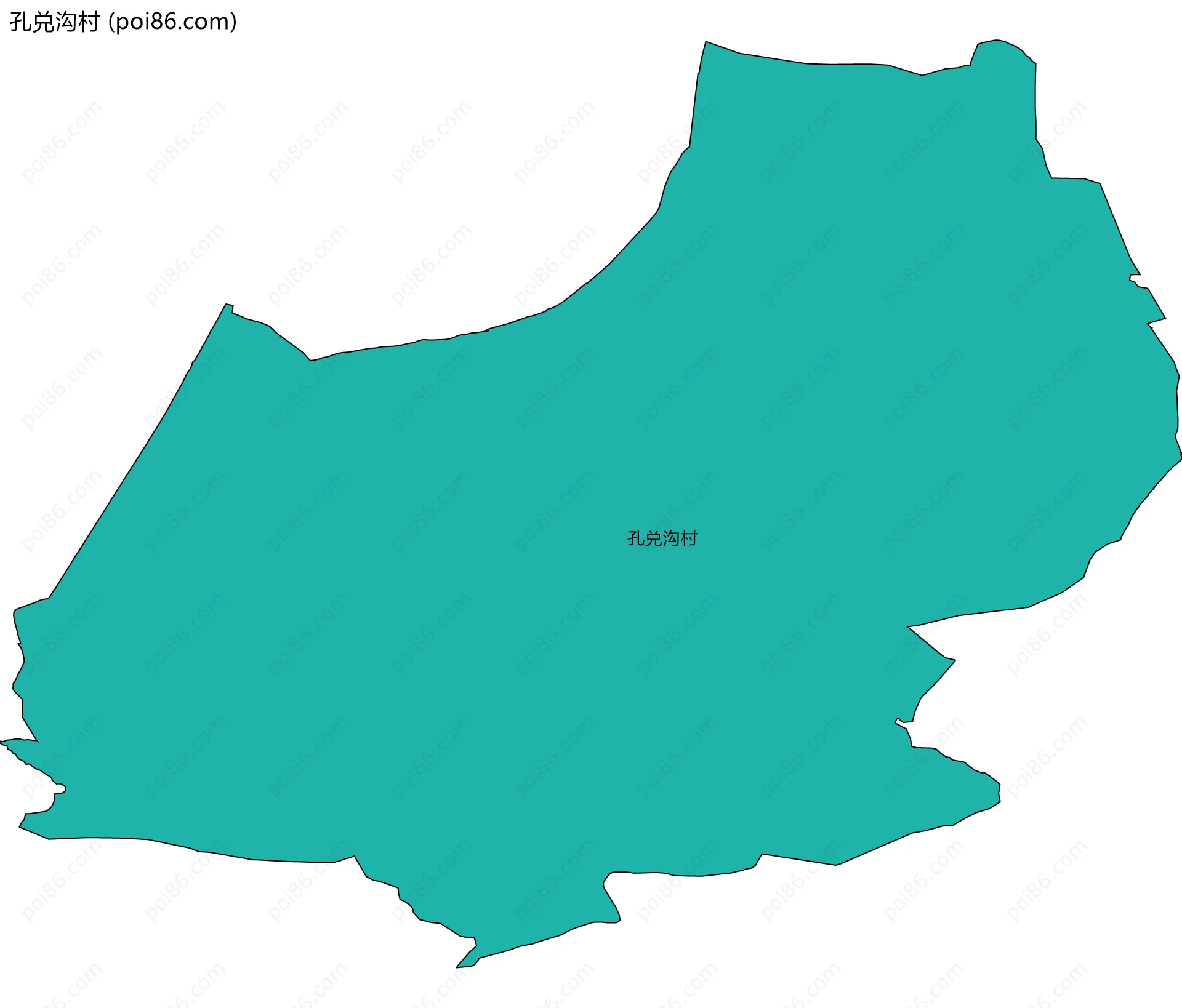 孔兑沟村边界地图