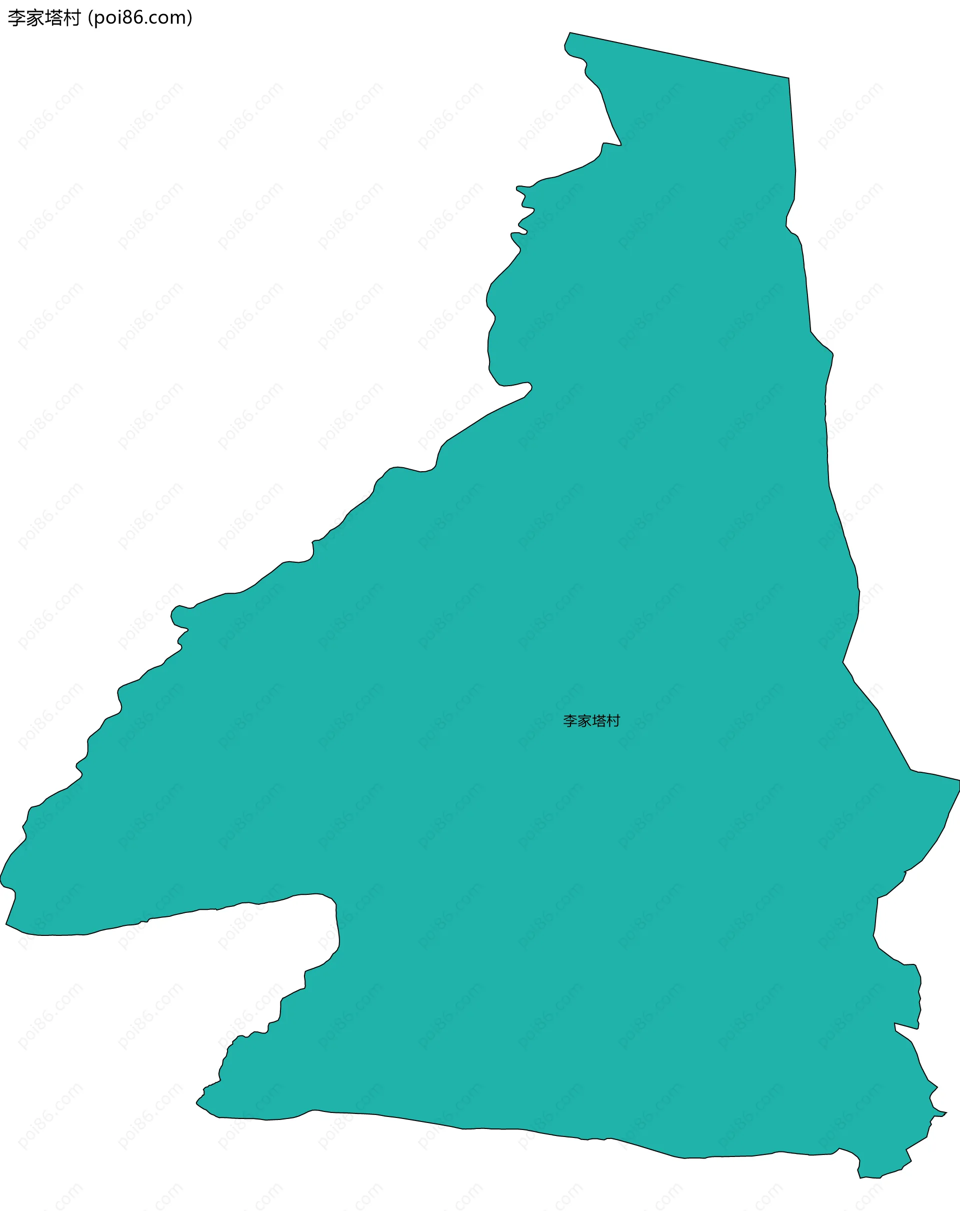 李家塔村边界地图