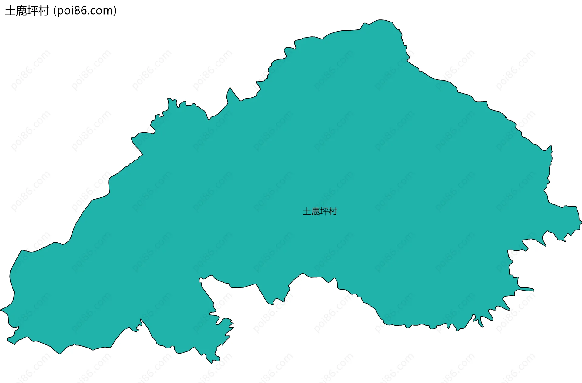 土鹿坪村边界地图