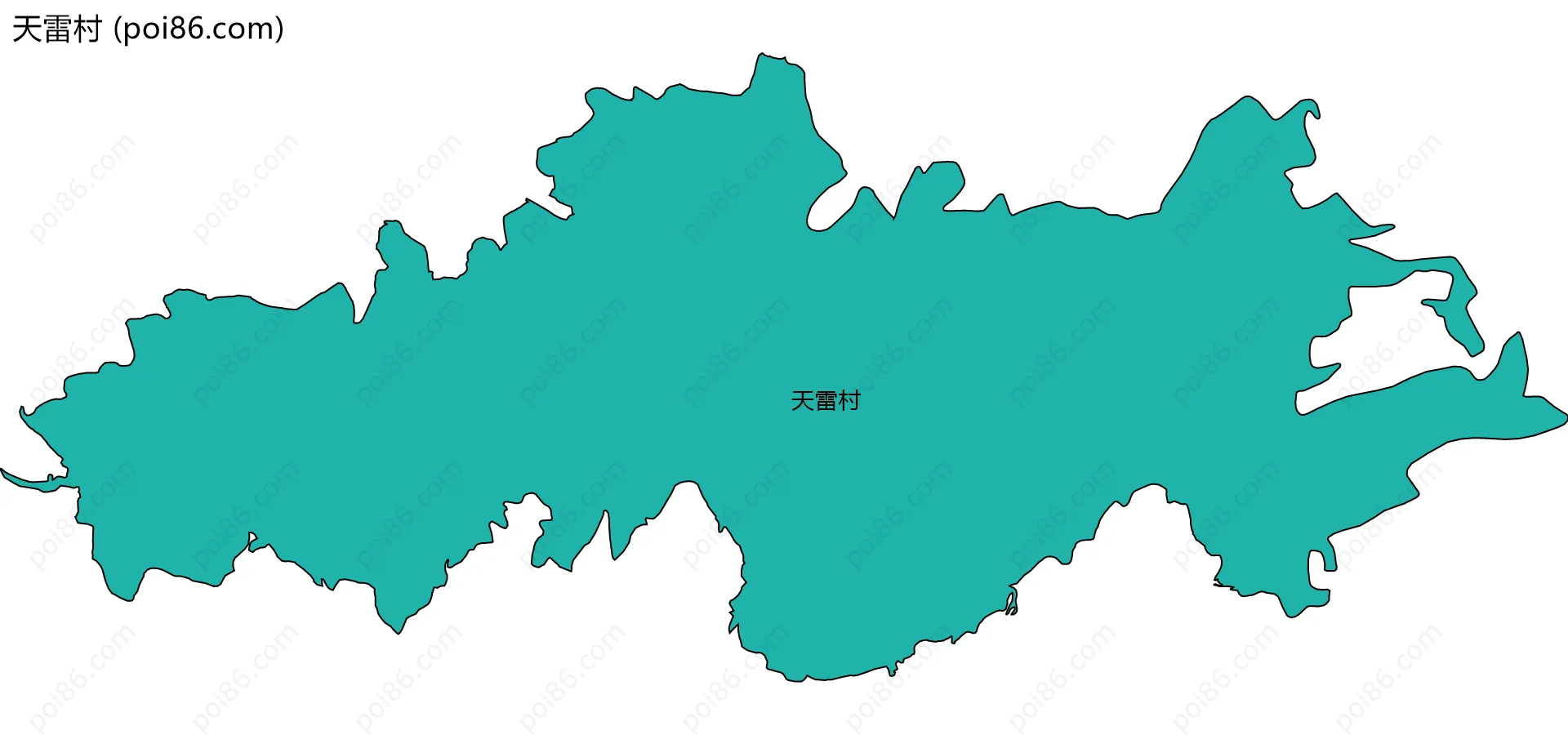 天雷村边界地图