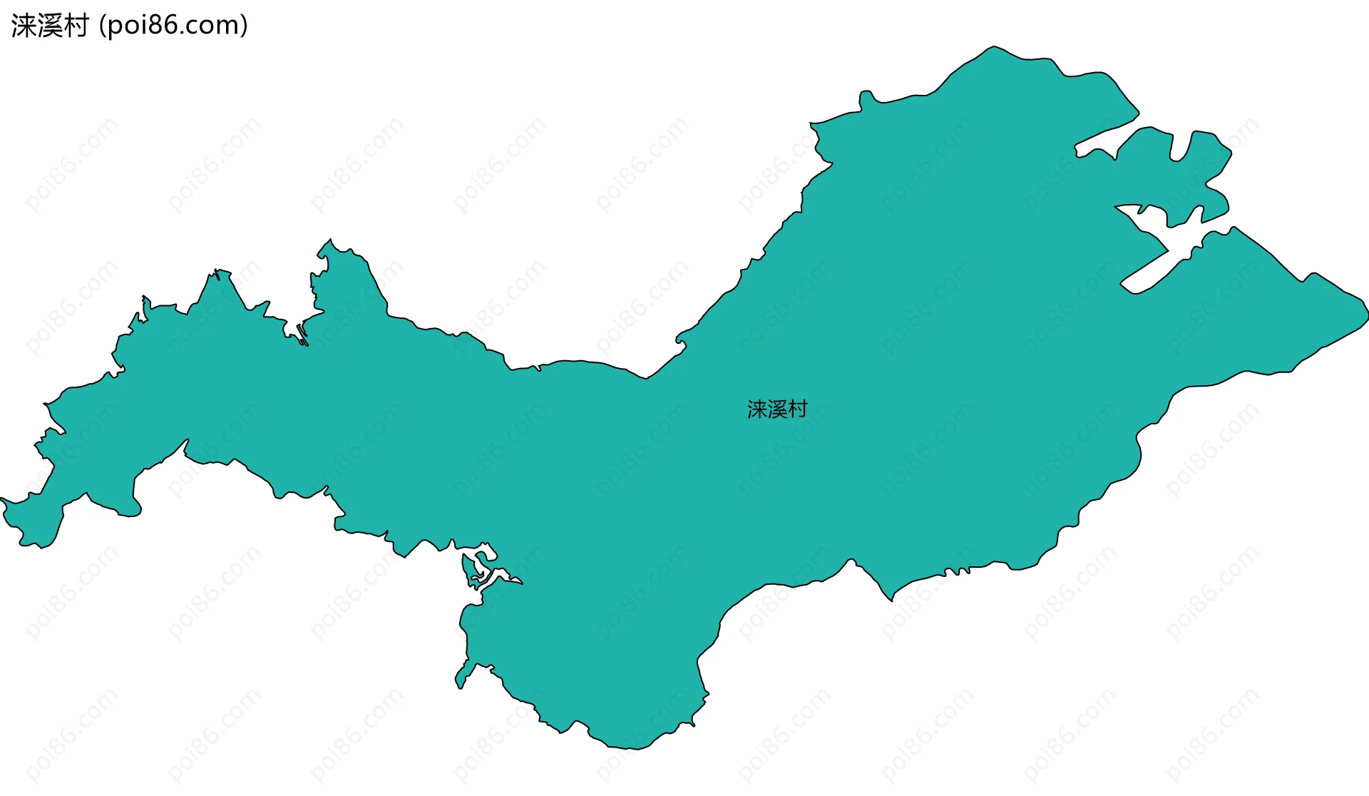 涞溪村边界地图