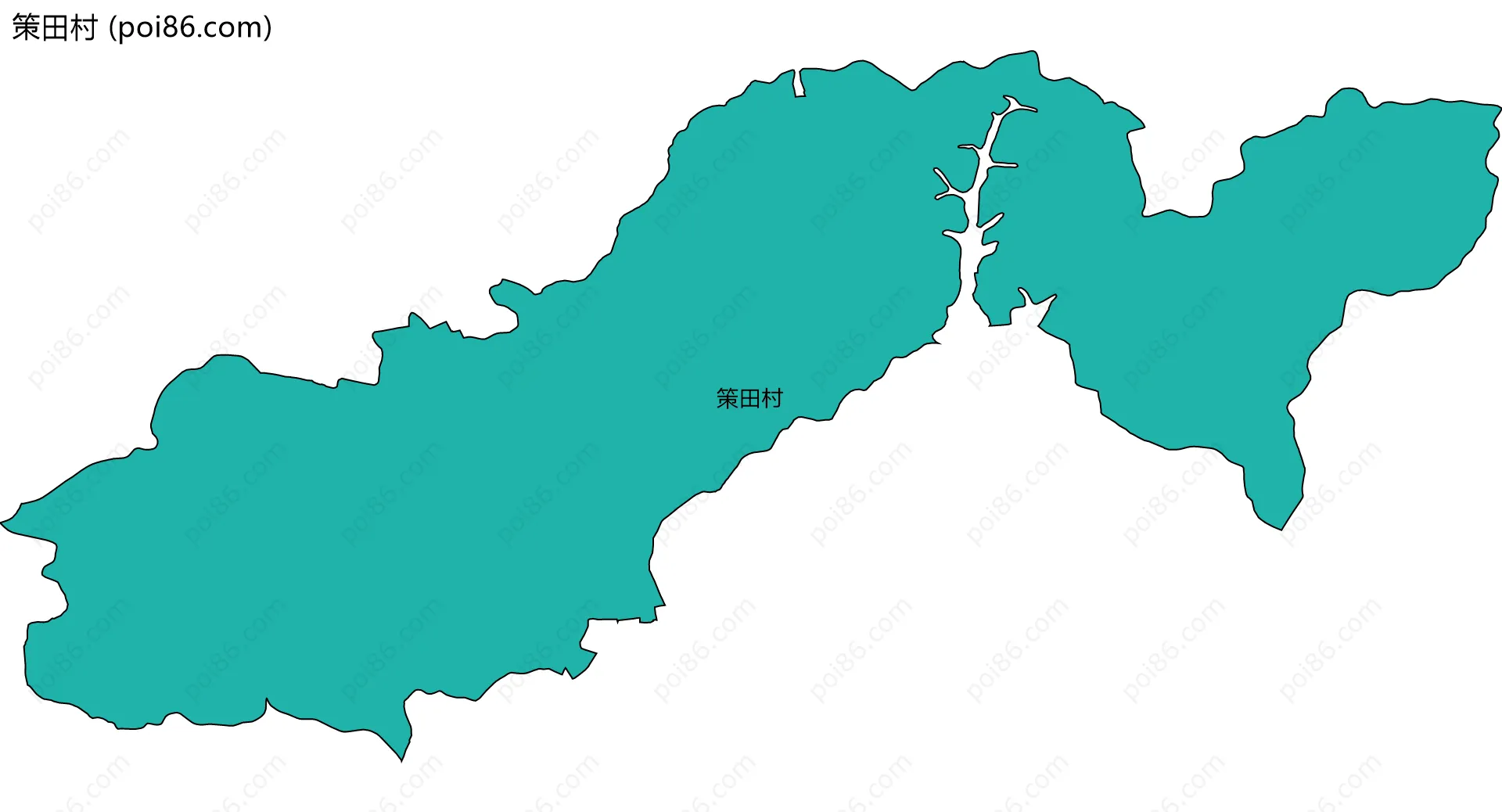 策田村边界地图