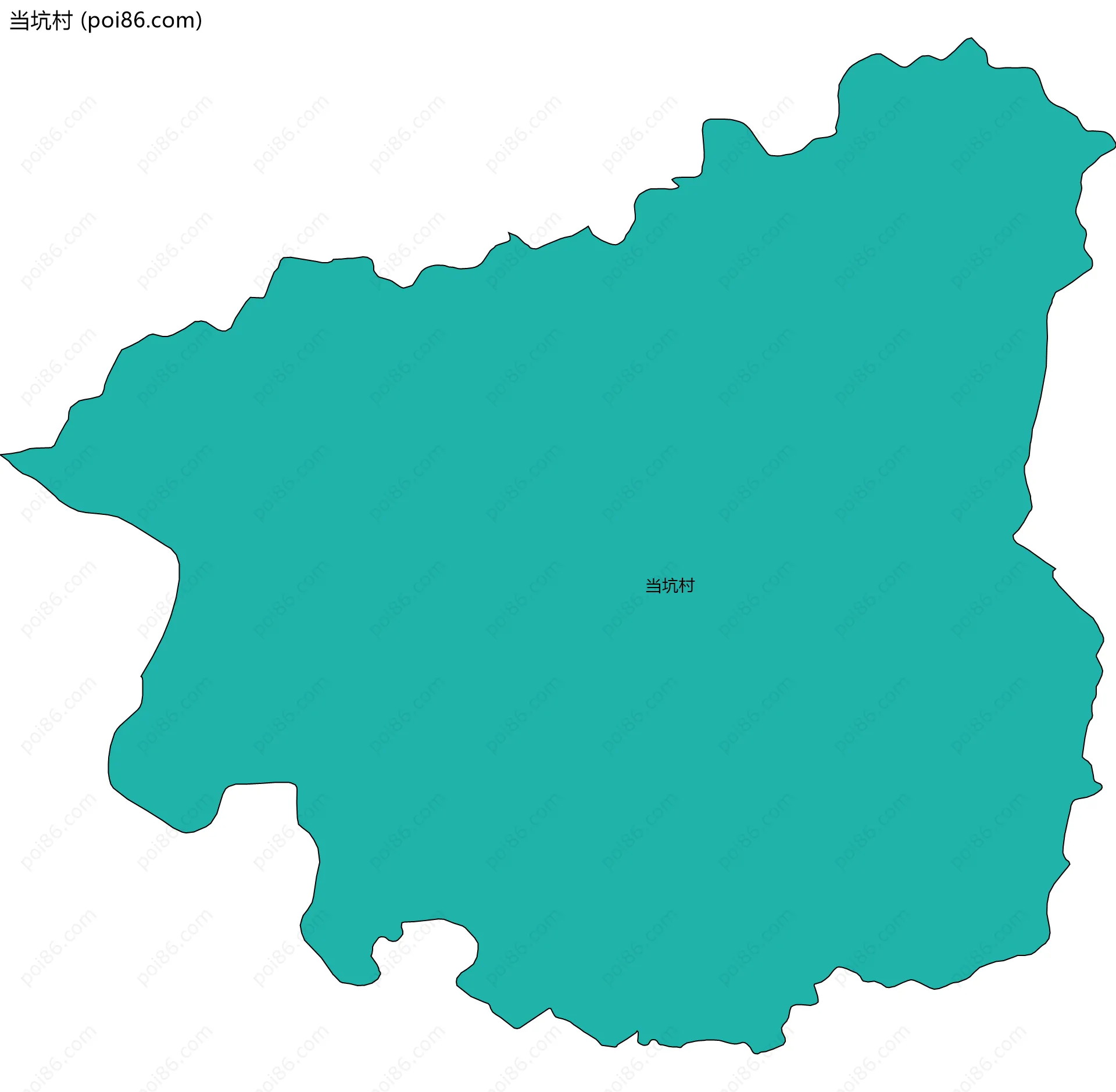 当坑村边界地图