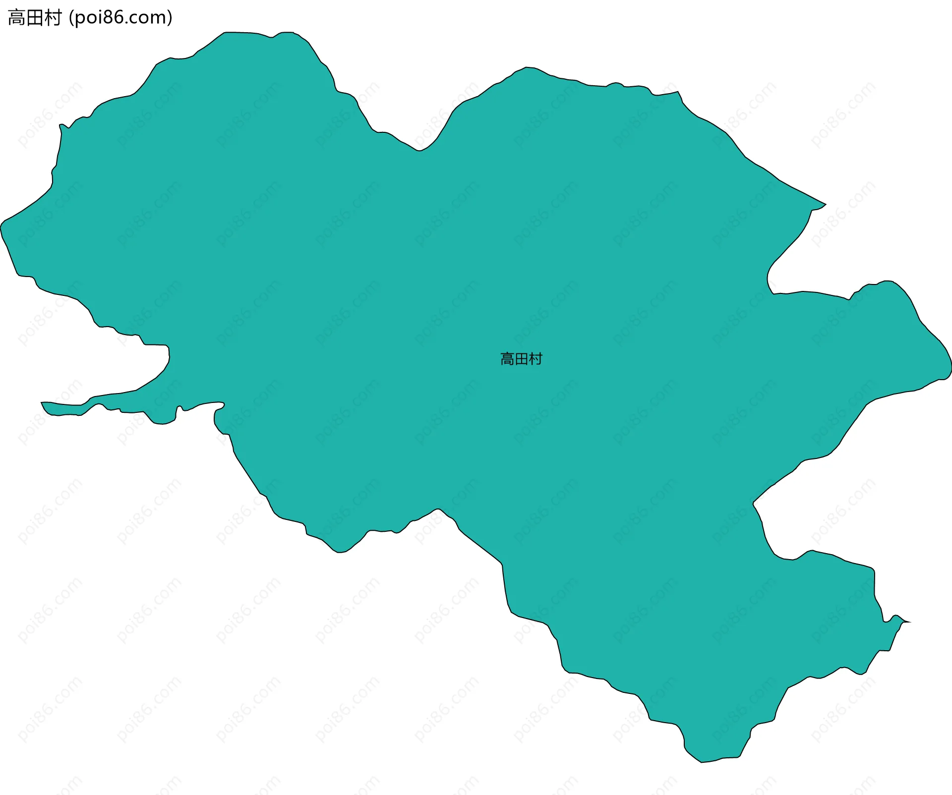 高田村边界地图