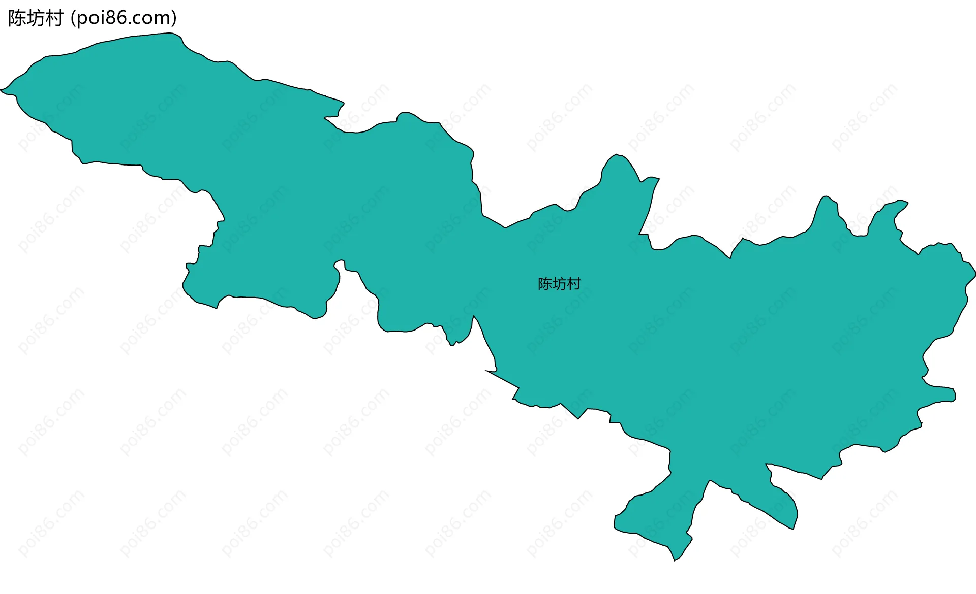 陈坊村边界地图