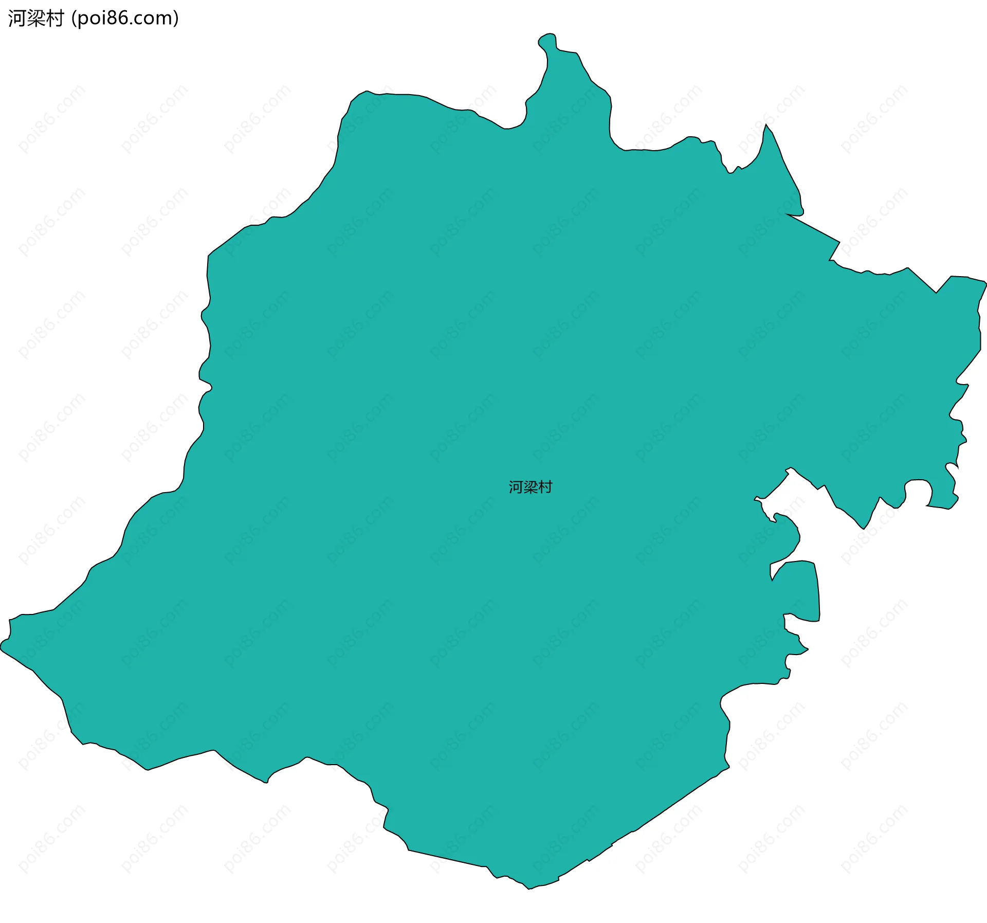 河梁村边界地图