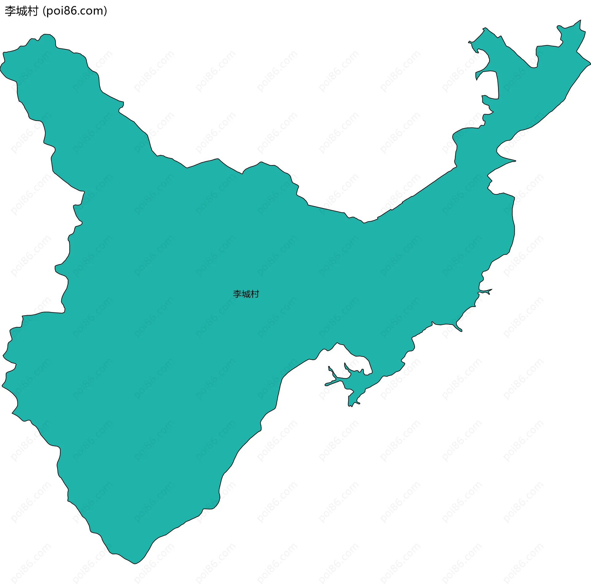 李城村边界地图