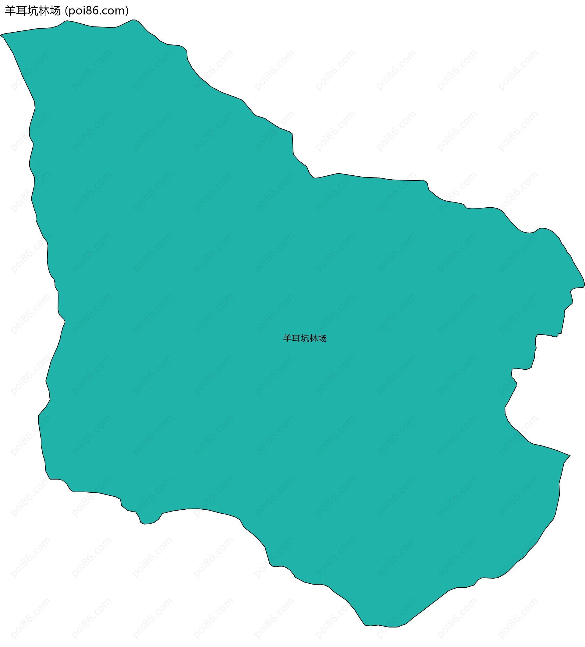 羊耳坑林场边界地图