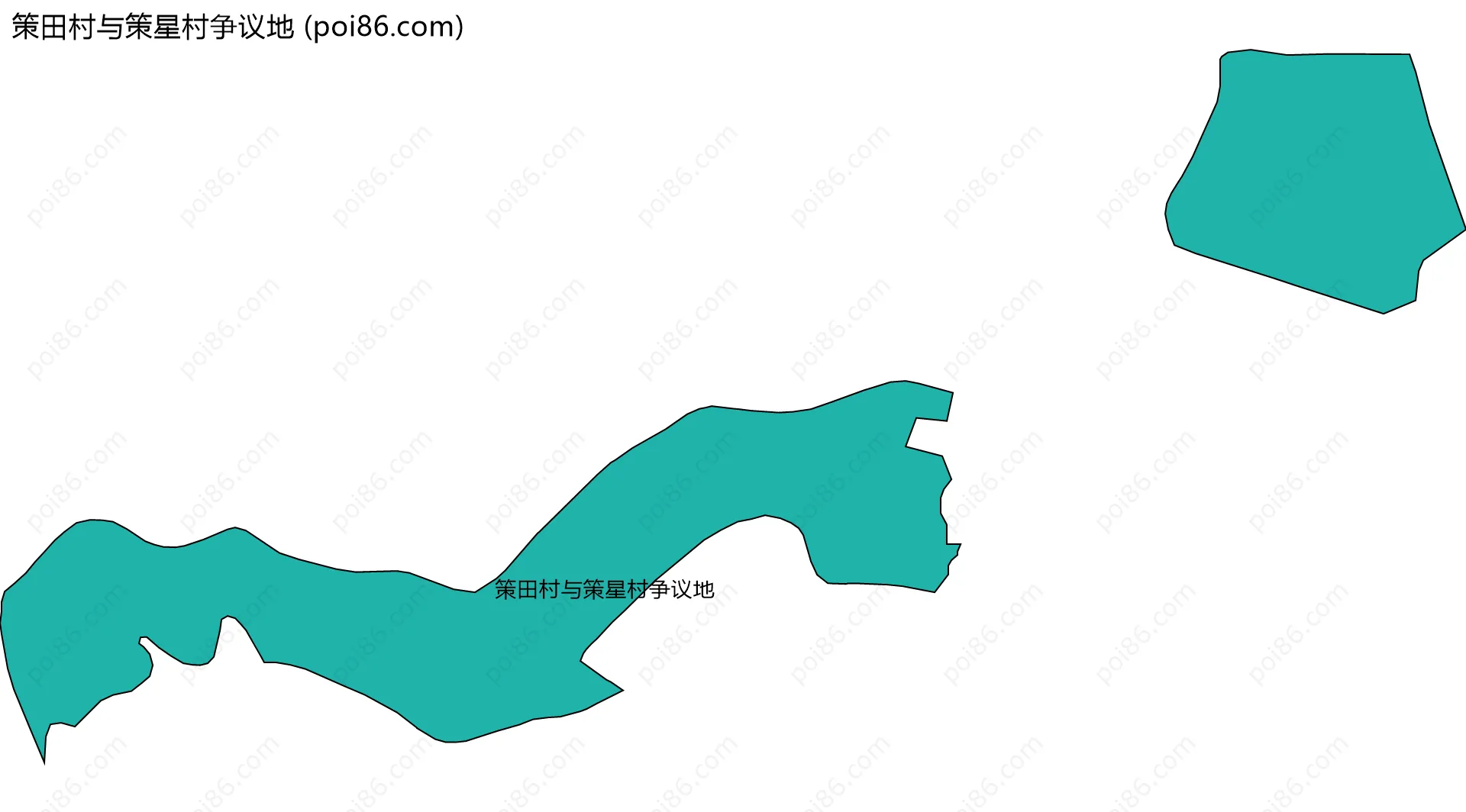 策田村与策星村争议地边界地图