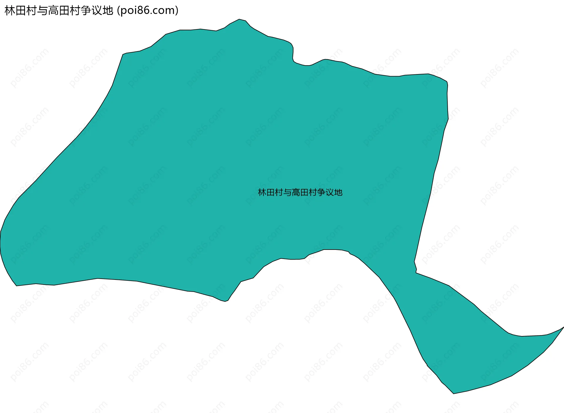 林田村与高田村争议地边界地图