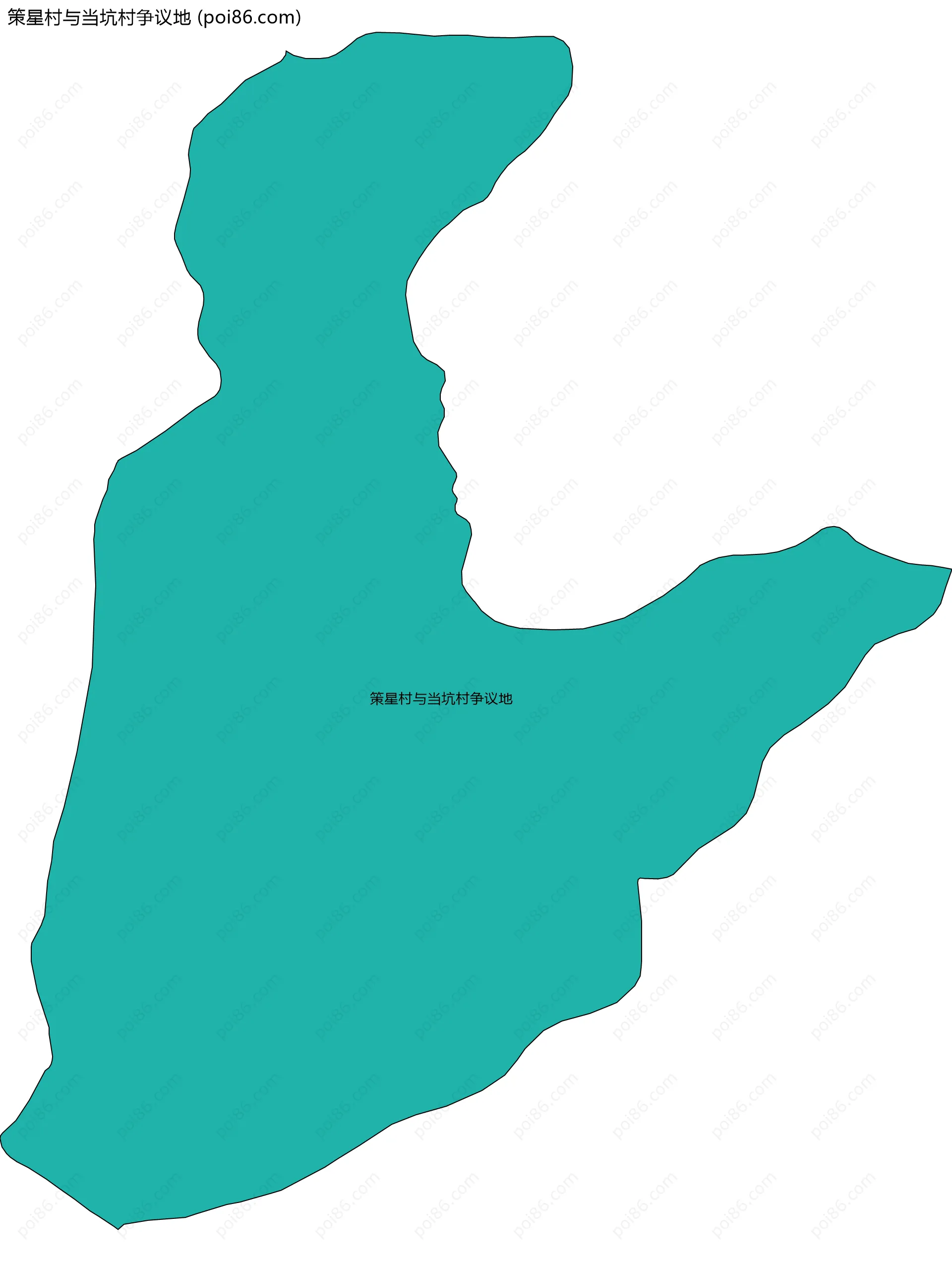 策星村与当坑村争议地边界地图