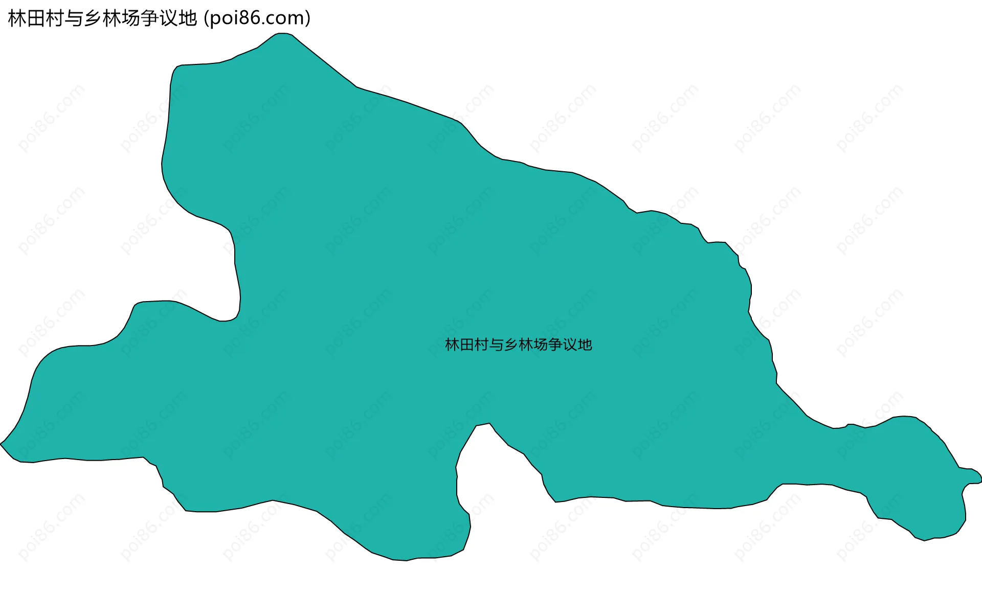 林田村与乡林场争议地边界地图