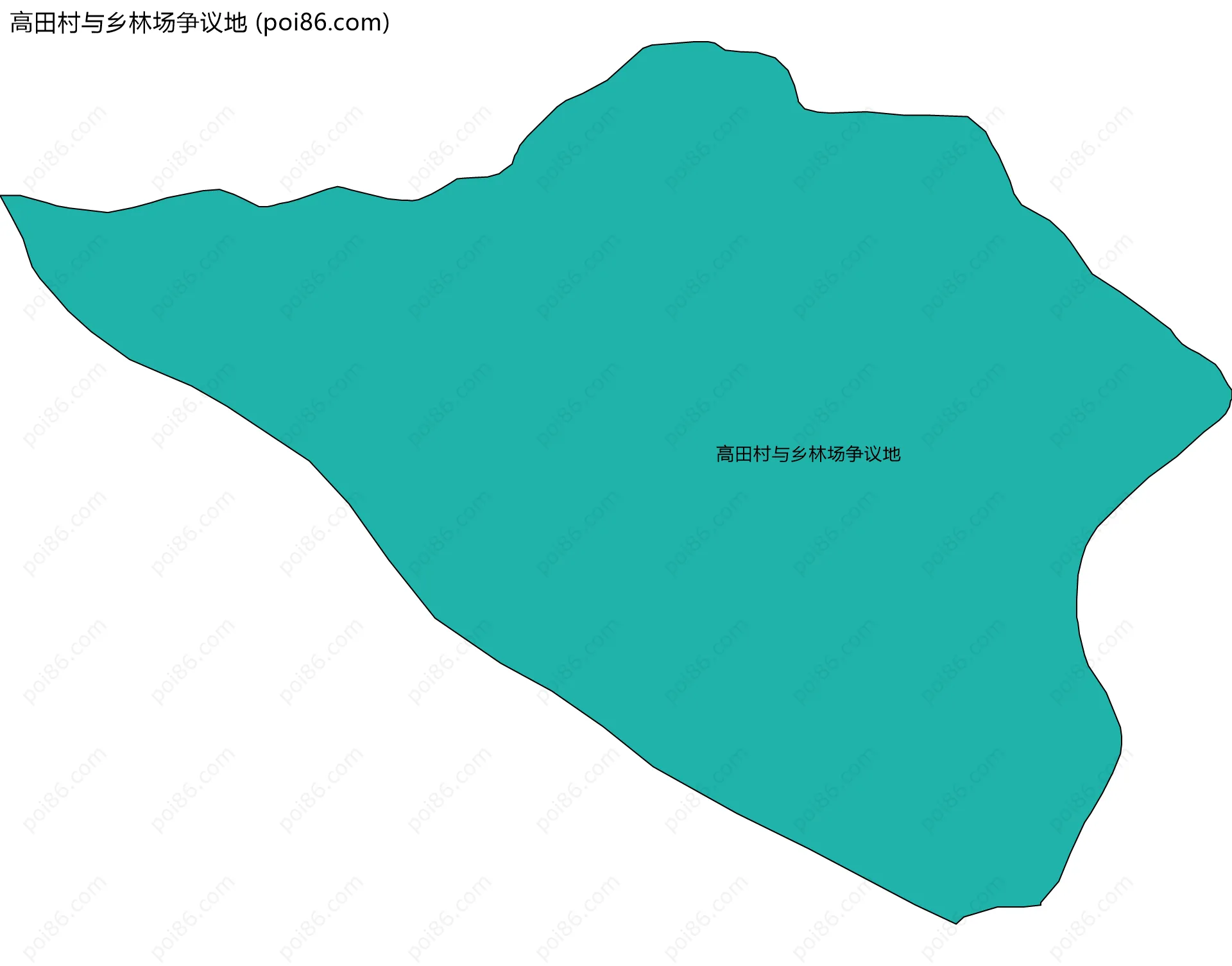 高田村与乡林场争议地边界地图