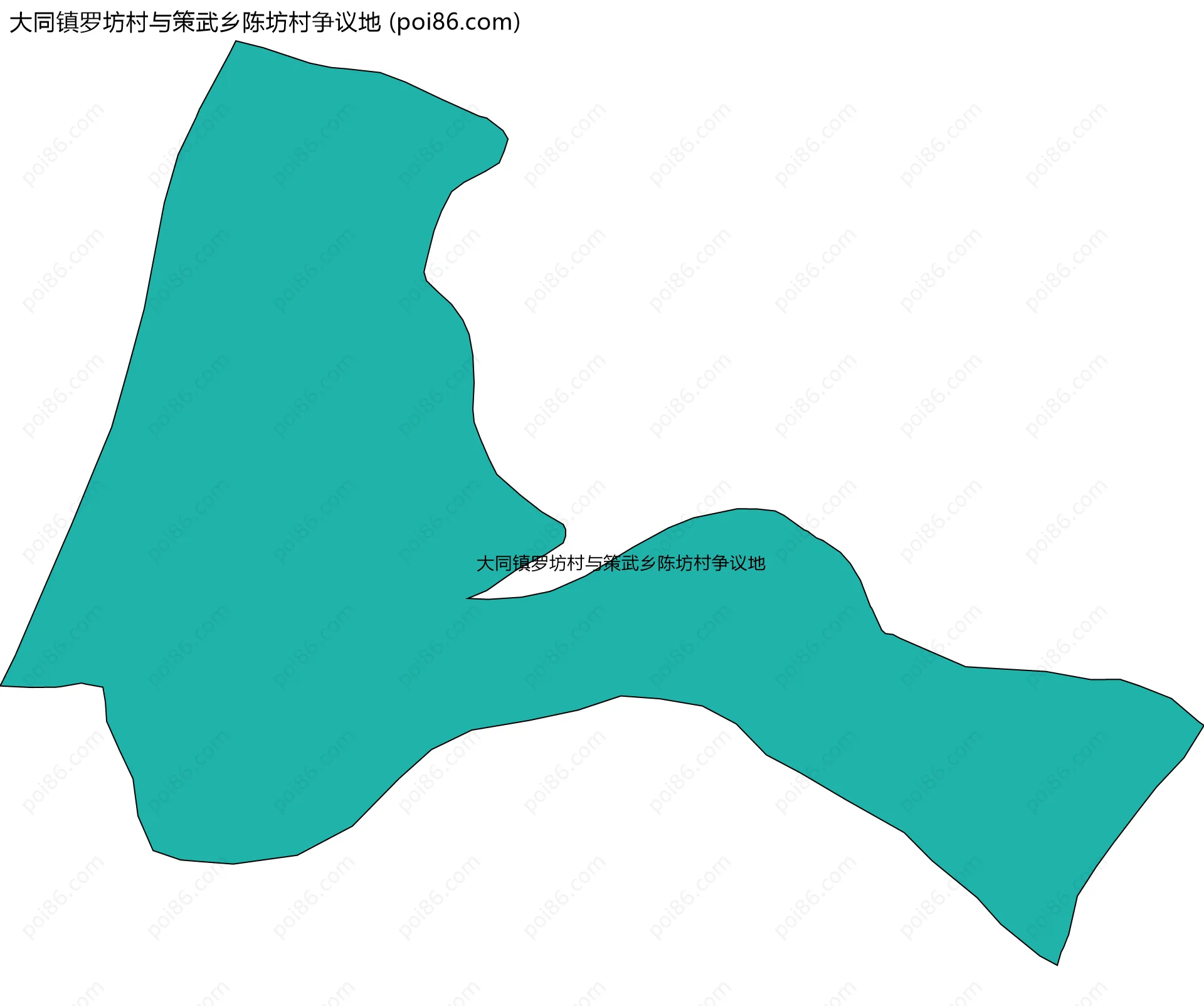 大同镇罗坊村与策武乡陈坊村争议地边界地图
