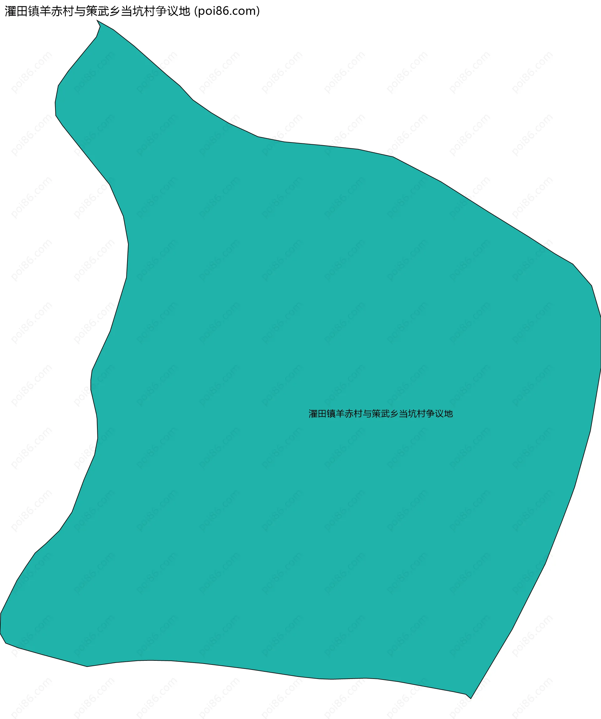 濯田镇羊赤村与策武乡当坑村争议地边界地图