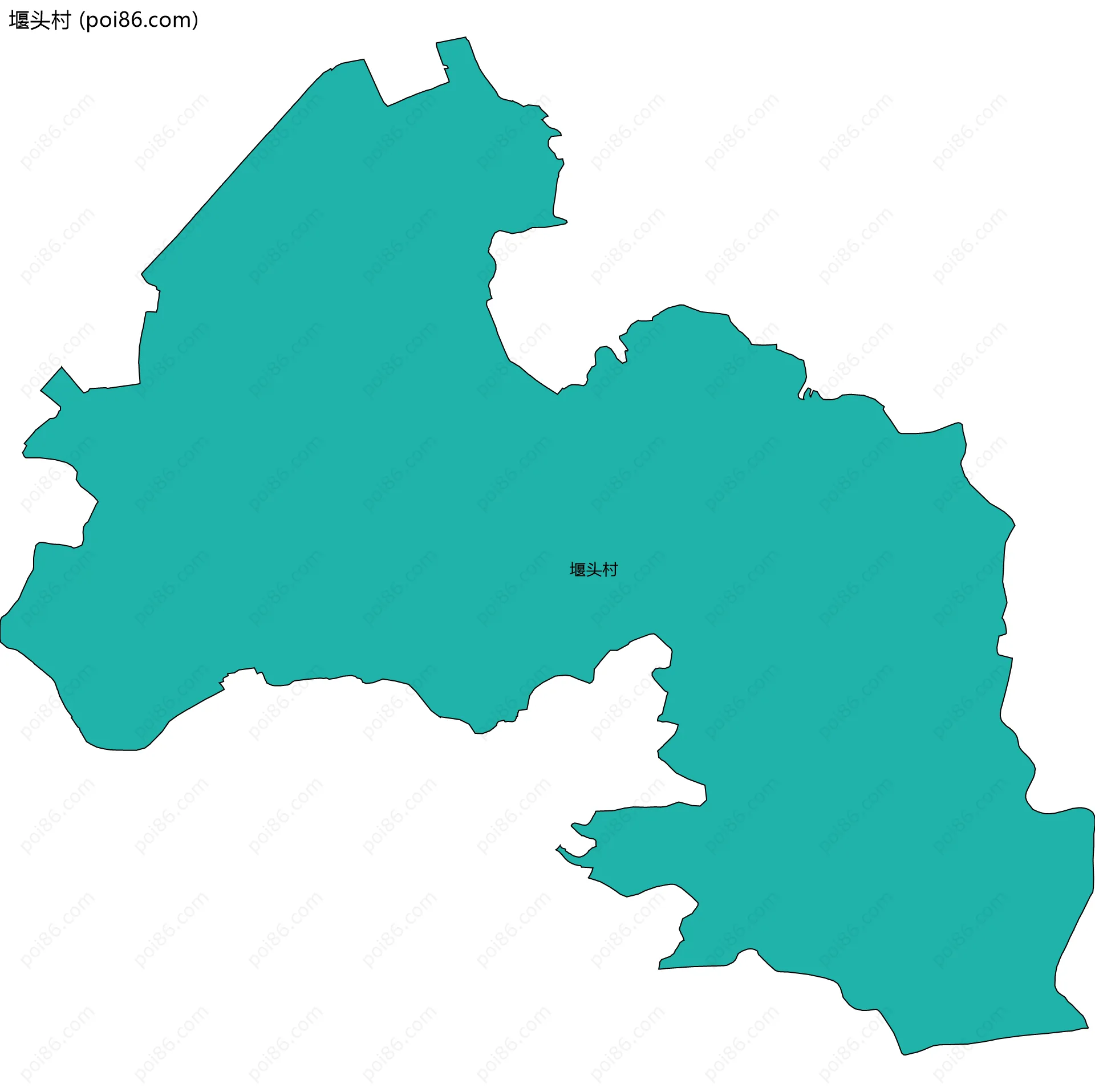 堰头村边界地图