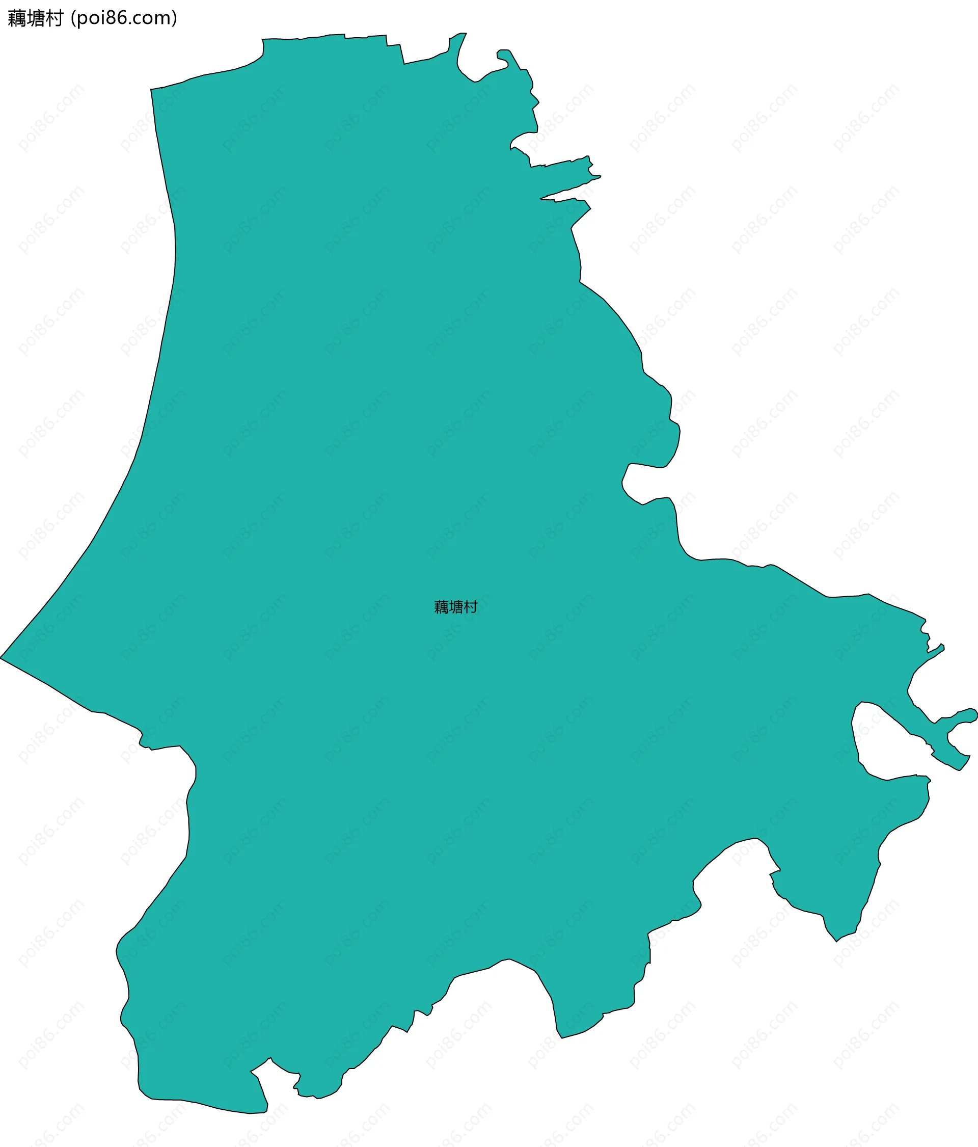 藕塘村边界地图