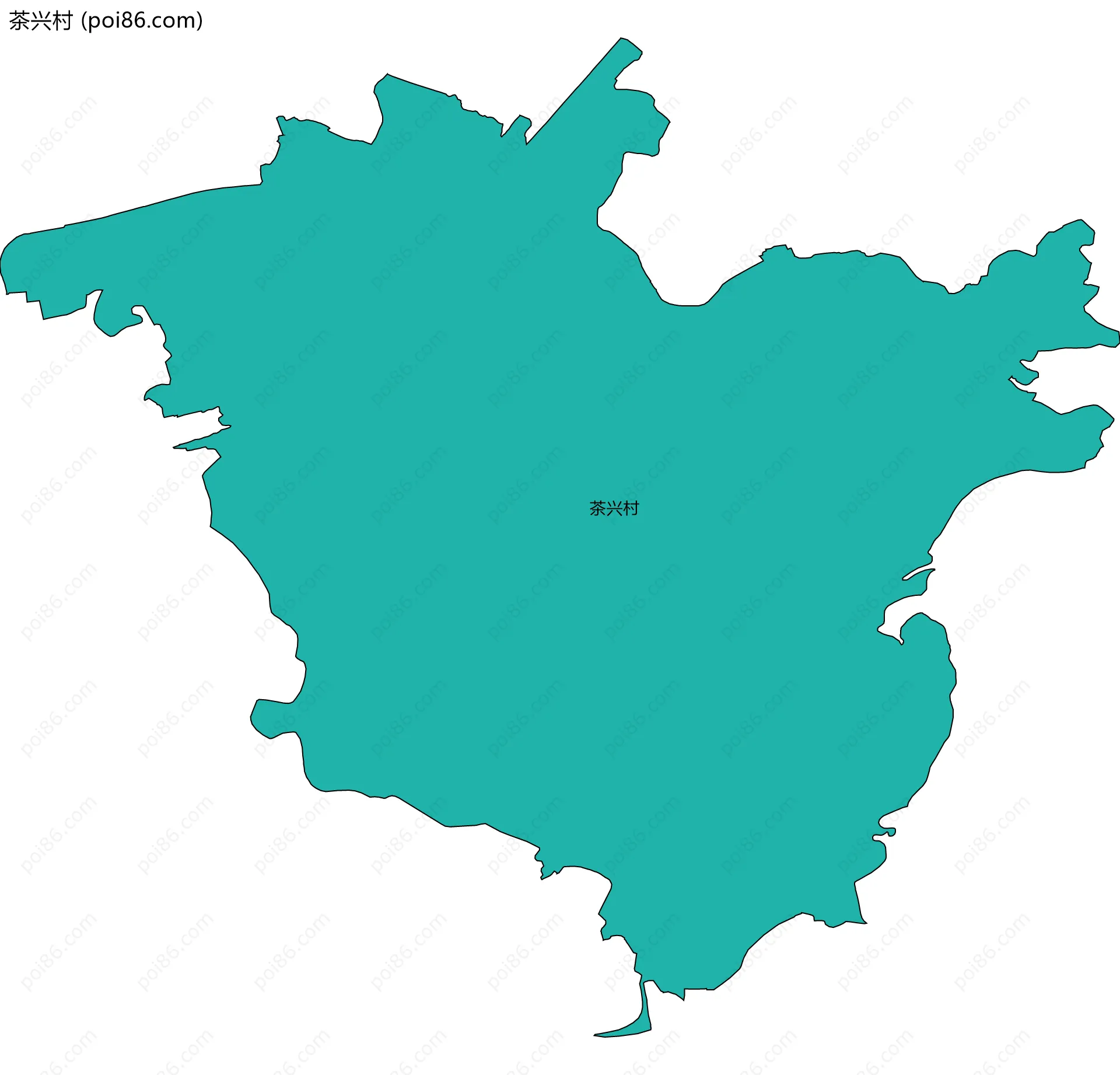 茶兴村边界地图