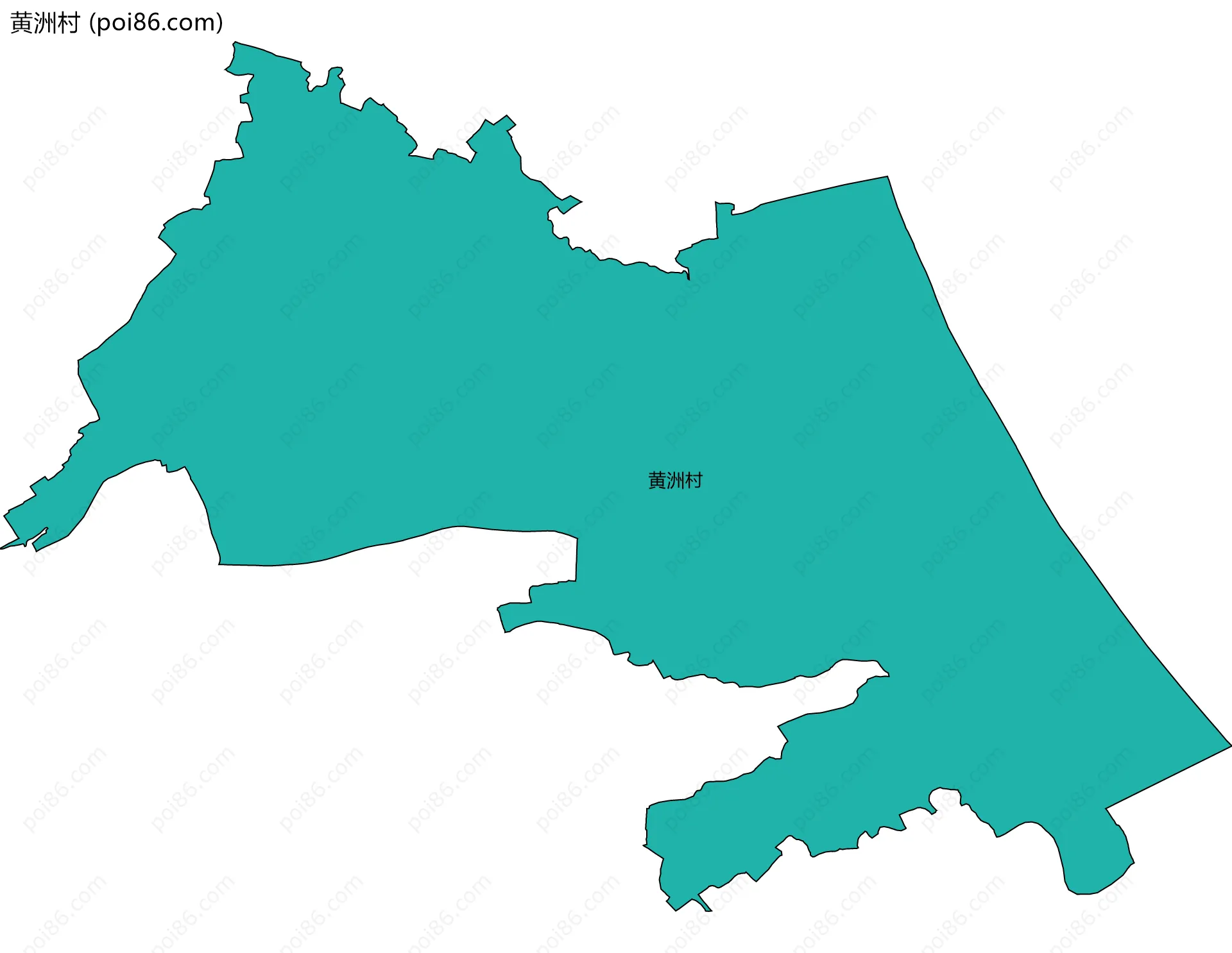 黄洲村边界地图