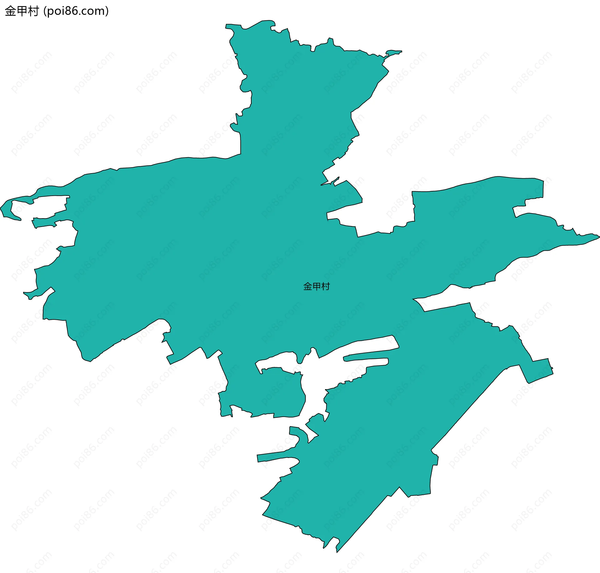 金甲村边界地图