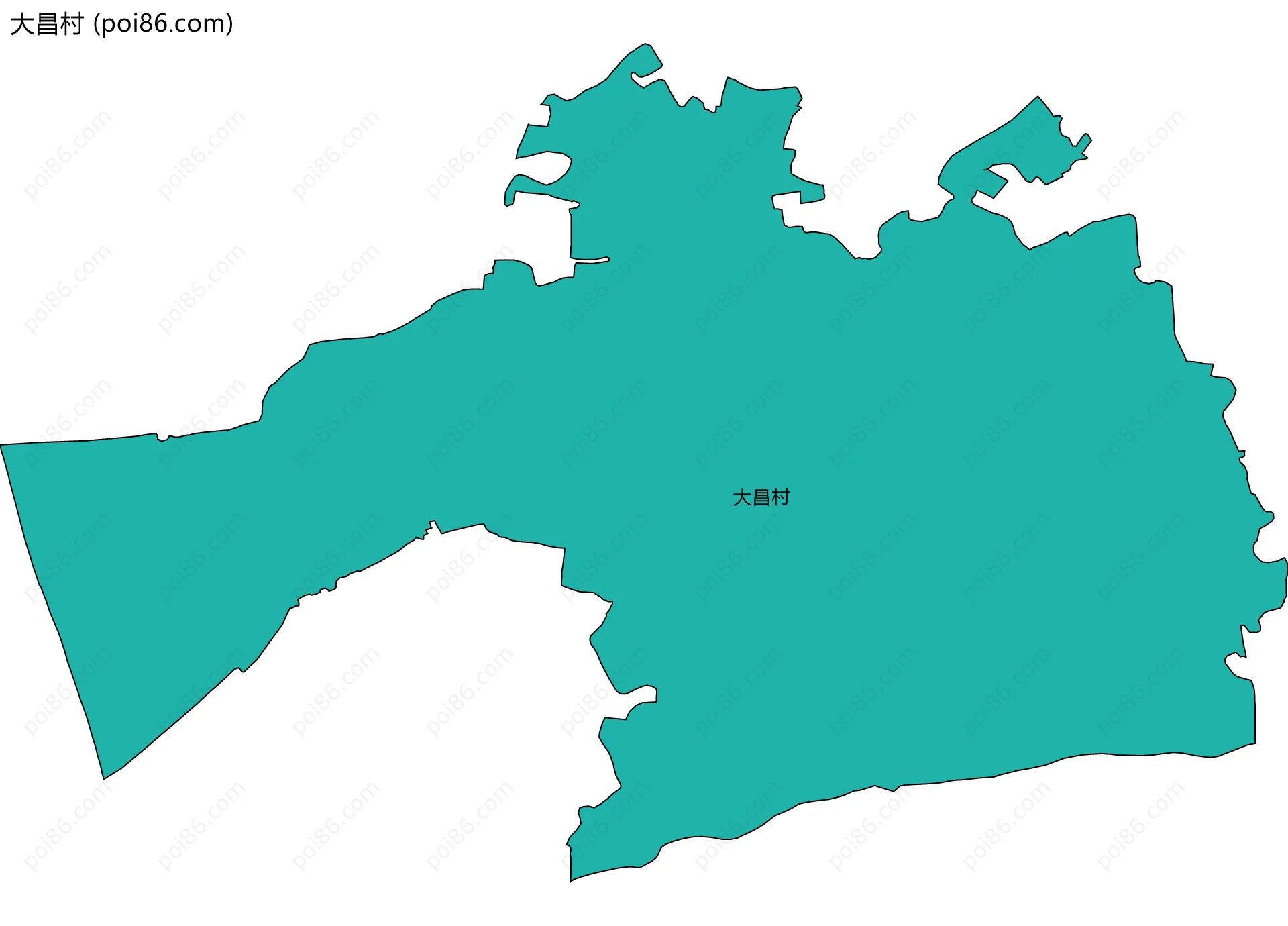 大昌村边界地图
