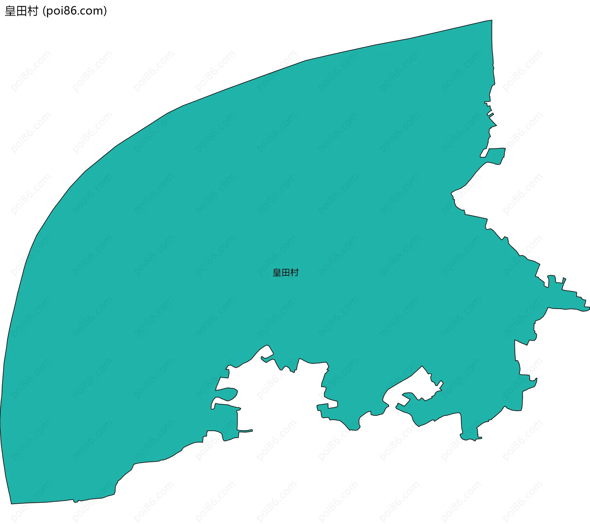 皇田村边界地图