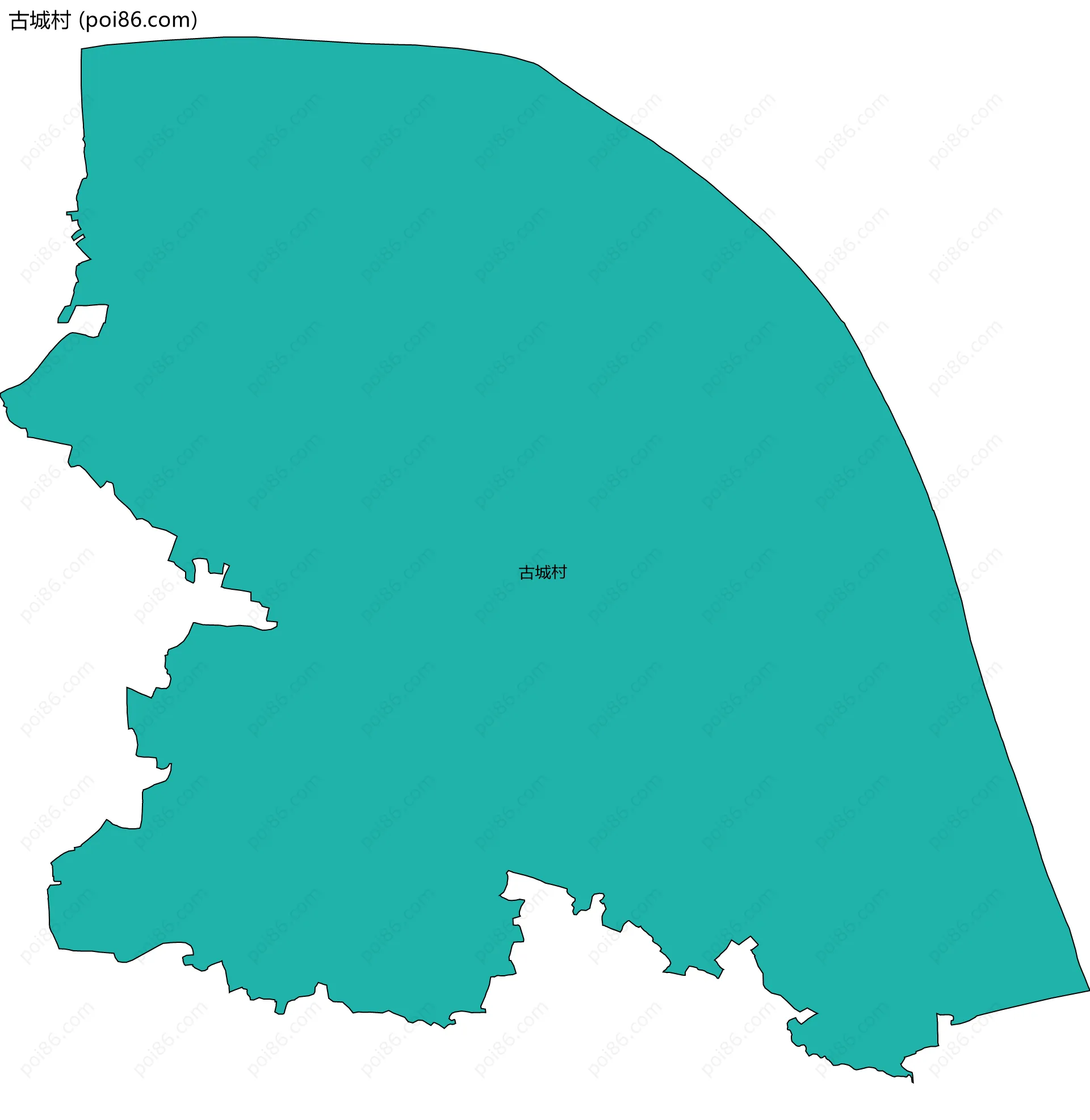 古城村边界地图