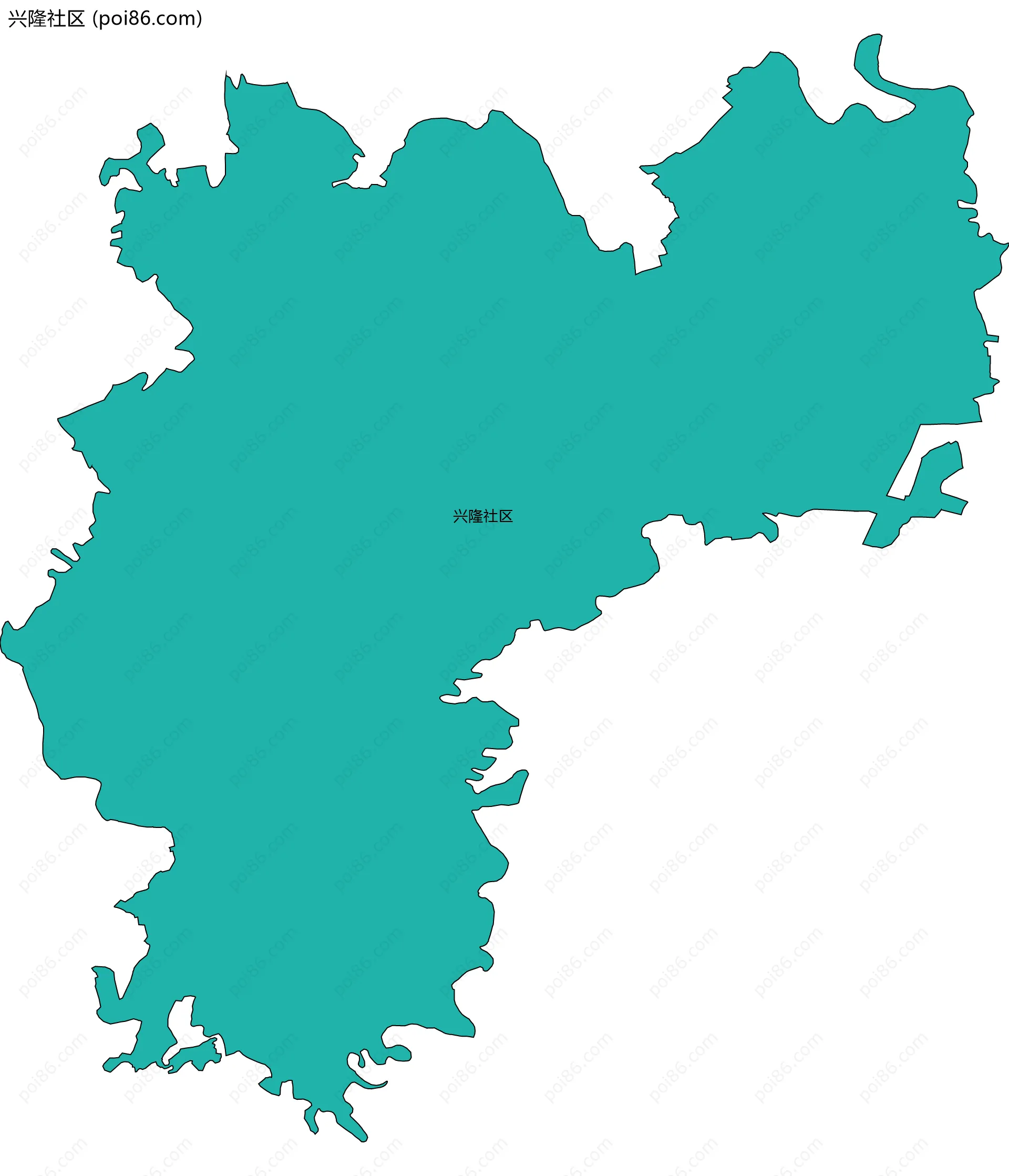 兴隆社区边界地图