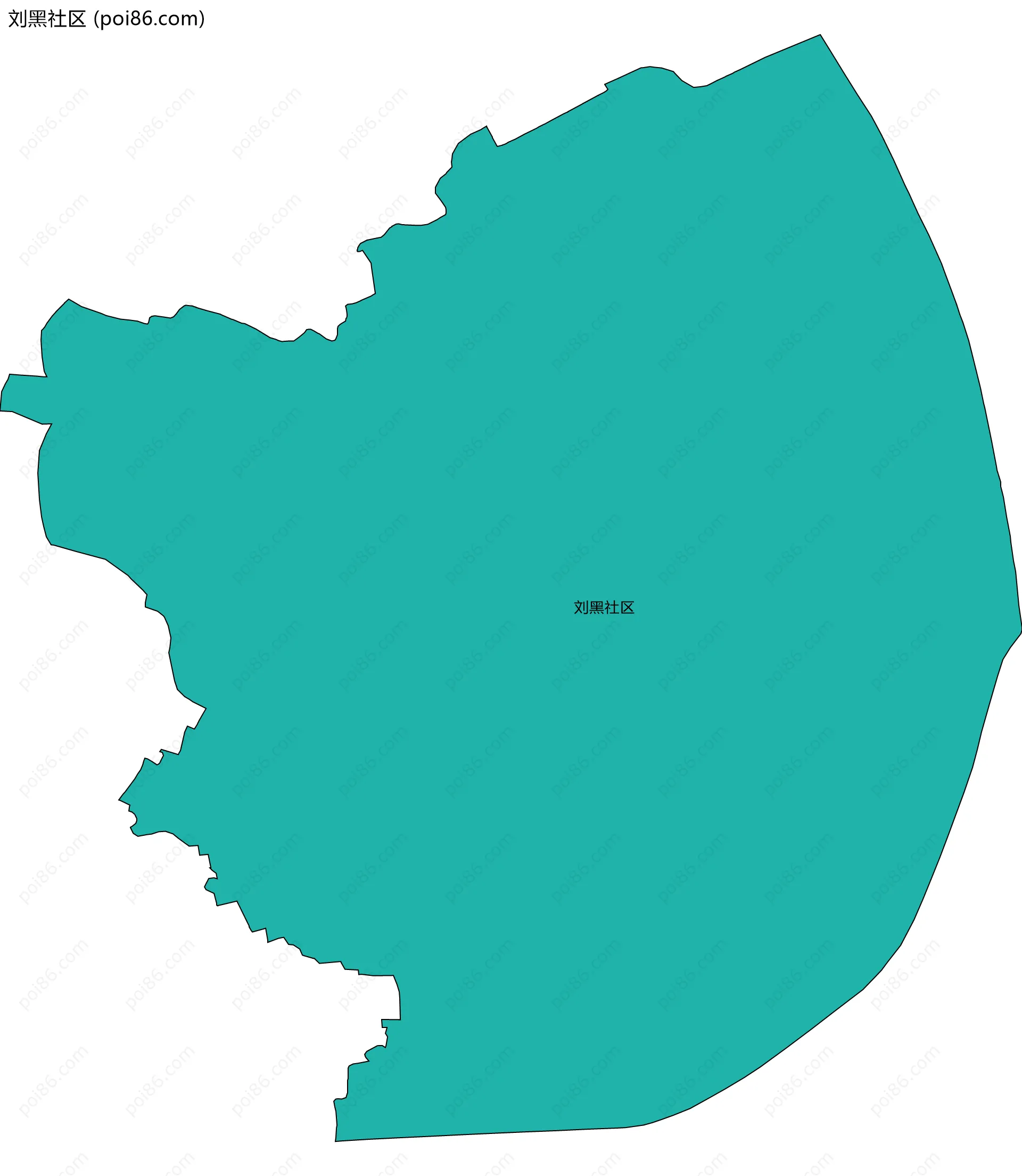 刘黑社区边界地图