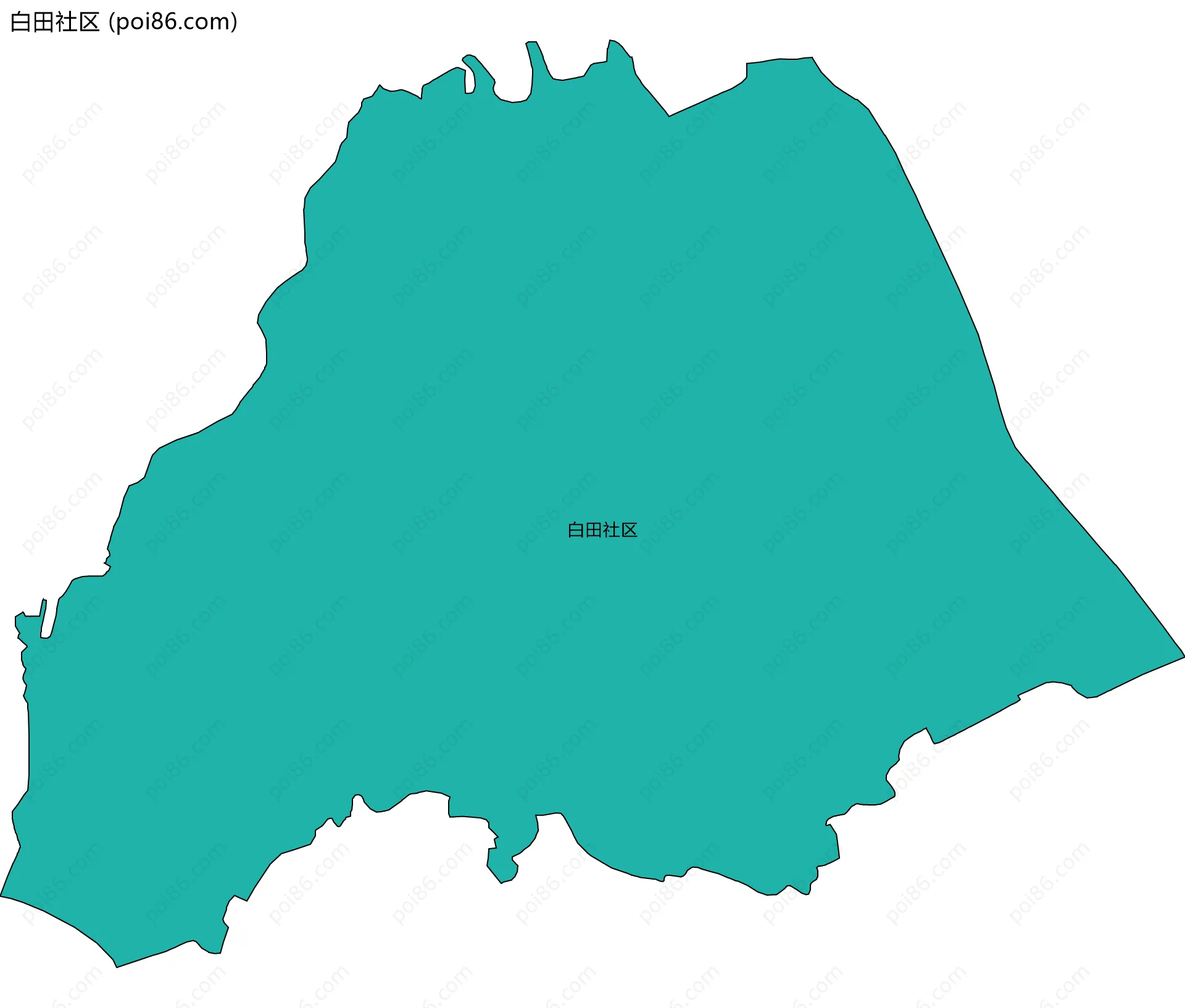 白田社区边界地图