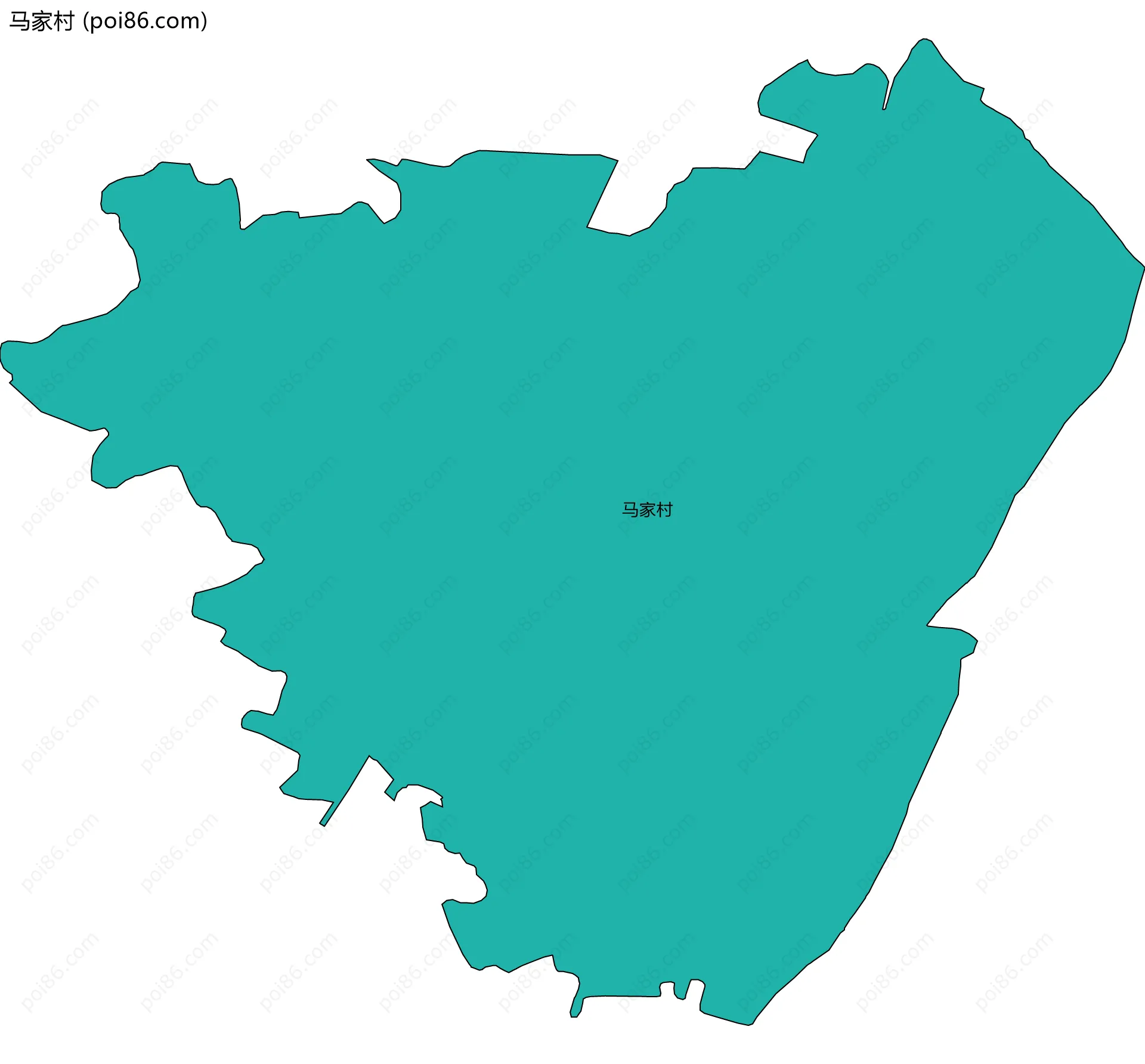 马家村边界地图