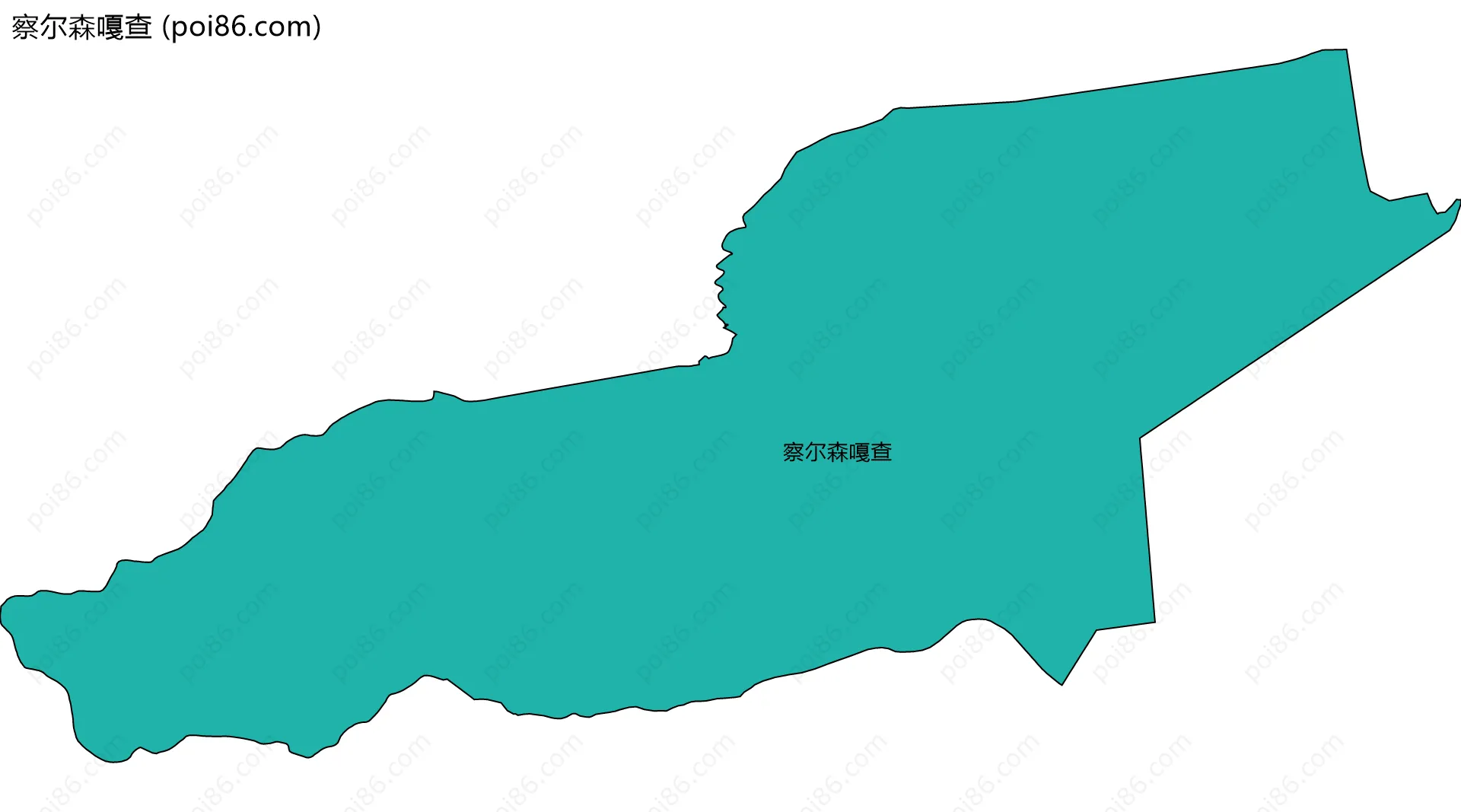 察尔森嘎查边界地图