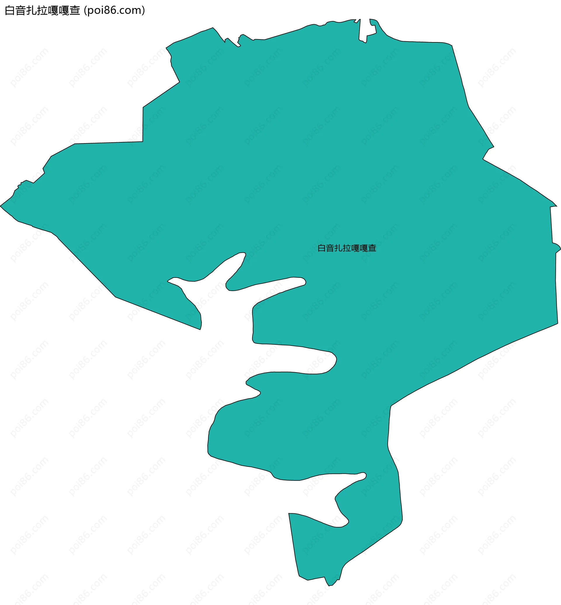 白音扎拉嘎嘎查边界地图