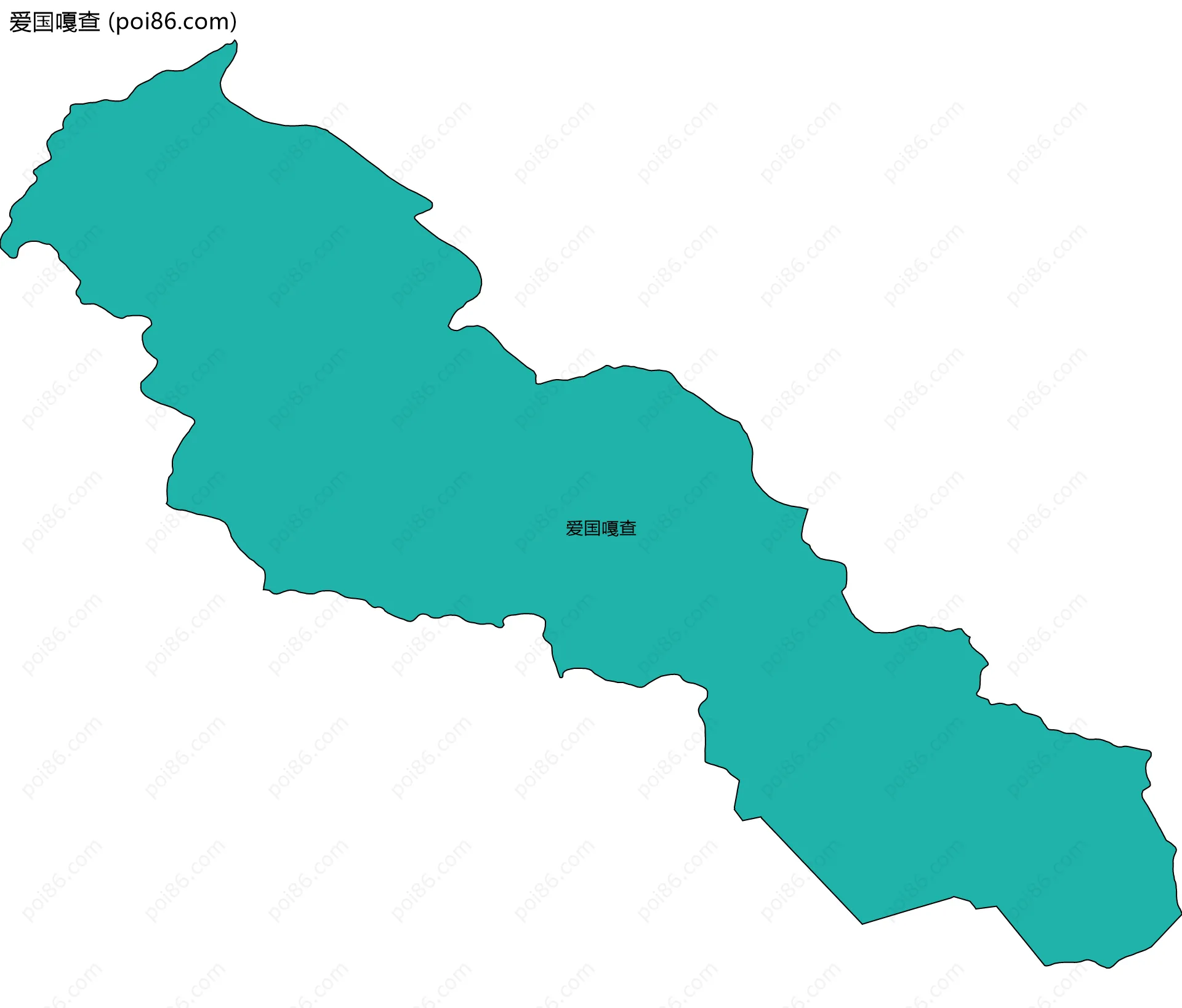 爱国嘎查边界地图